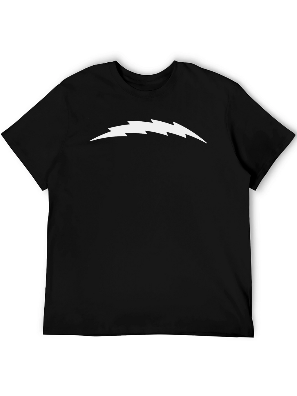 Modern Black T-Shirt with Bolt Graphic