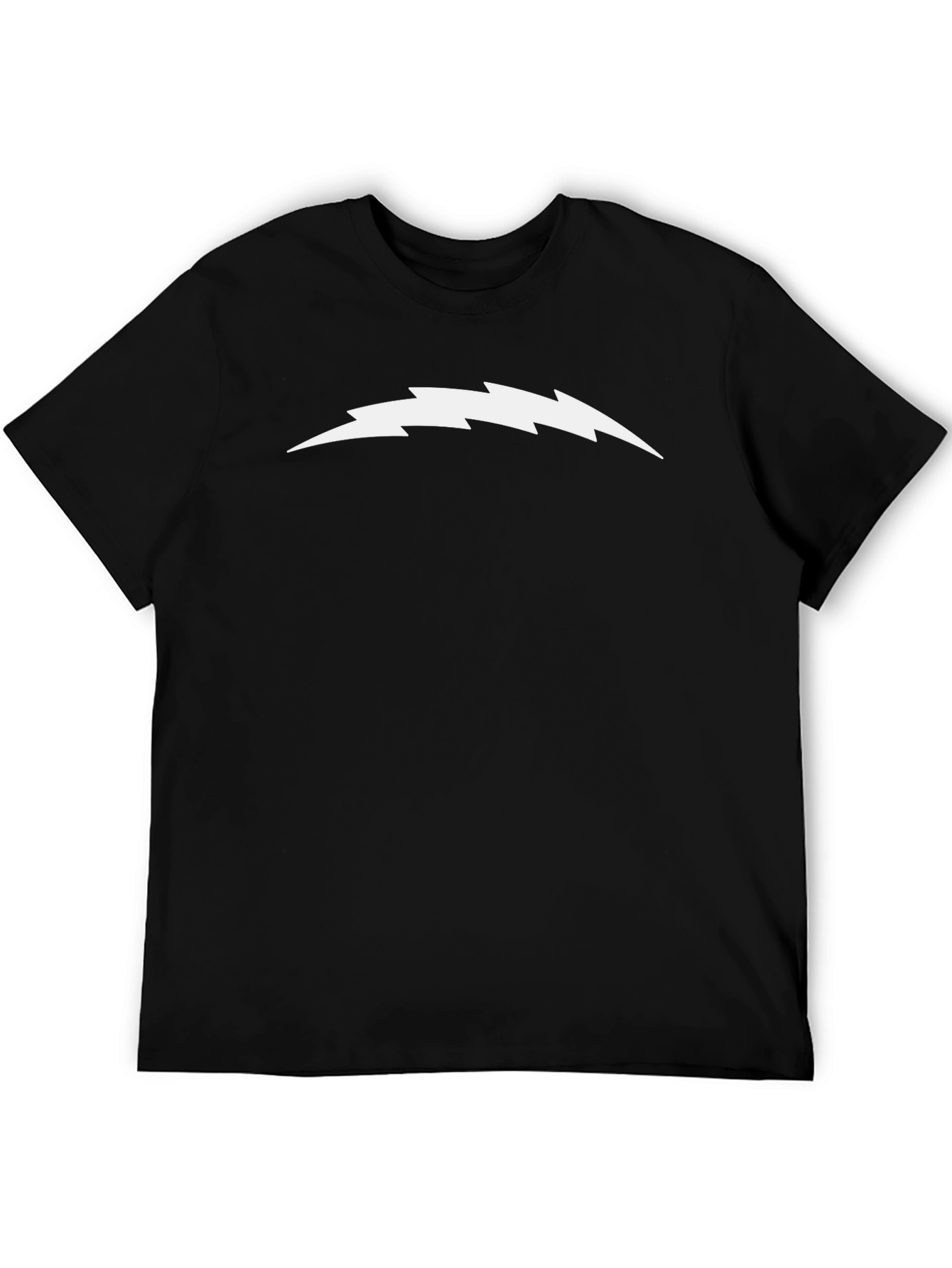 Modern Black T-Shirt with Bolt Graphic