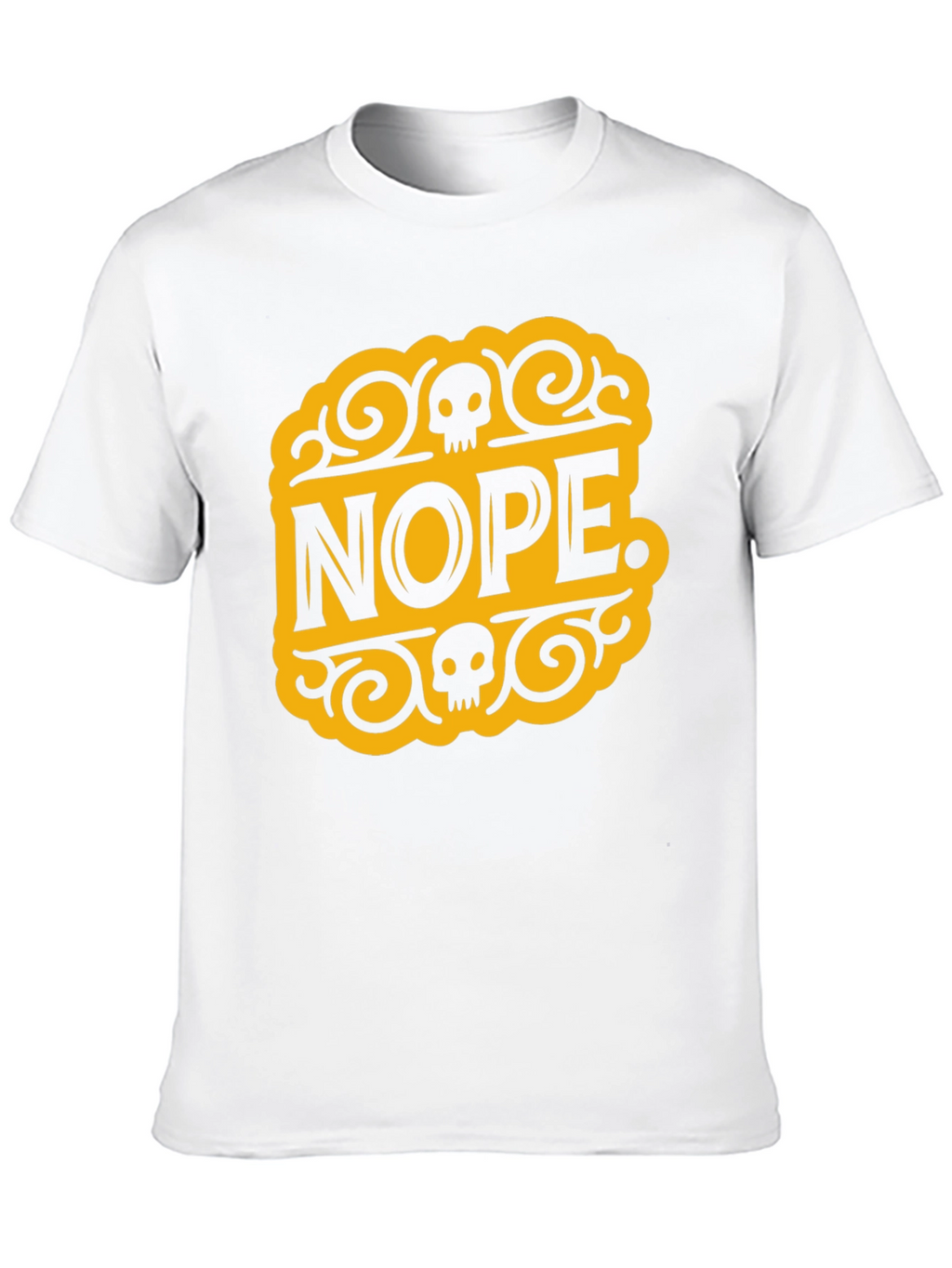 Nope Skull Graphic T-Shirt - Black Cotton Tee