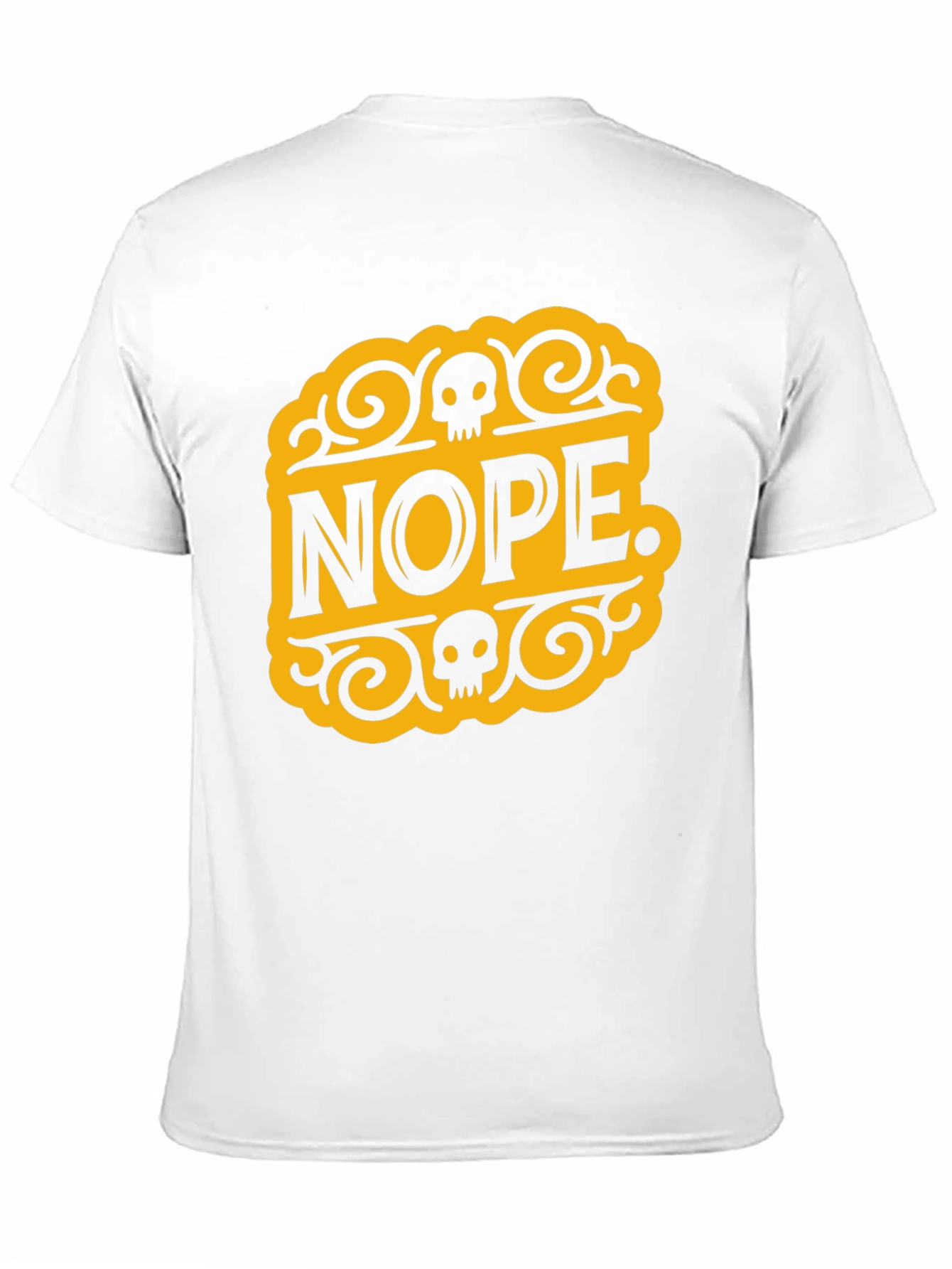 Nope Skull Graphic T-Shirt - Black Cotton Tee
