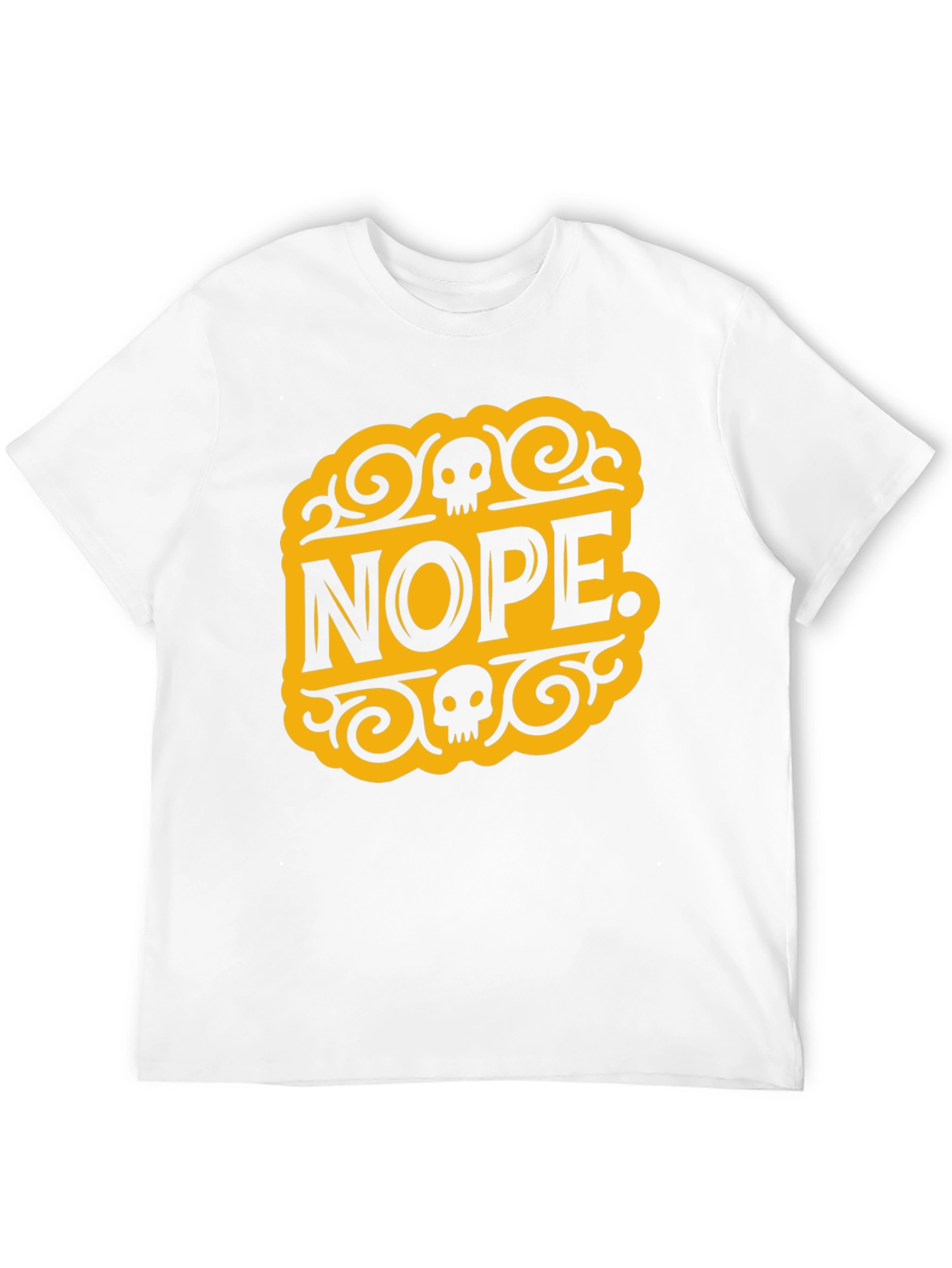 Nope Skull Graphic T-Shirt - Black Cotton Tee
