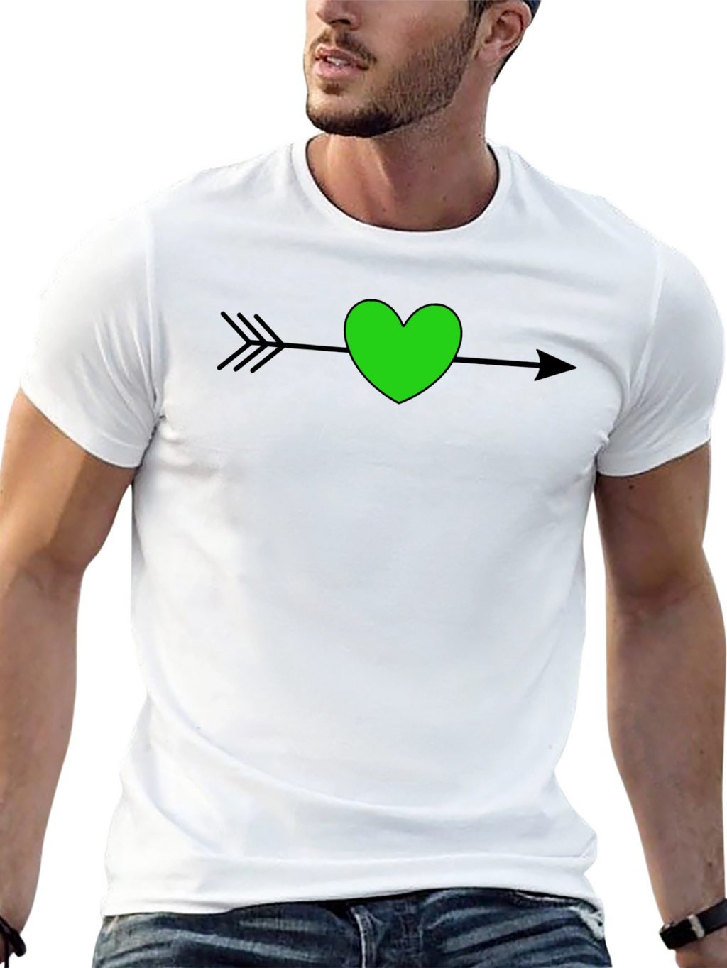 Heart Arrow T-Shirt - Stylish Graphic Tee