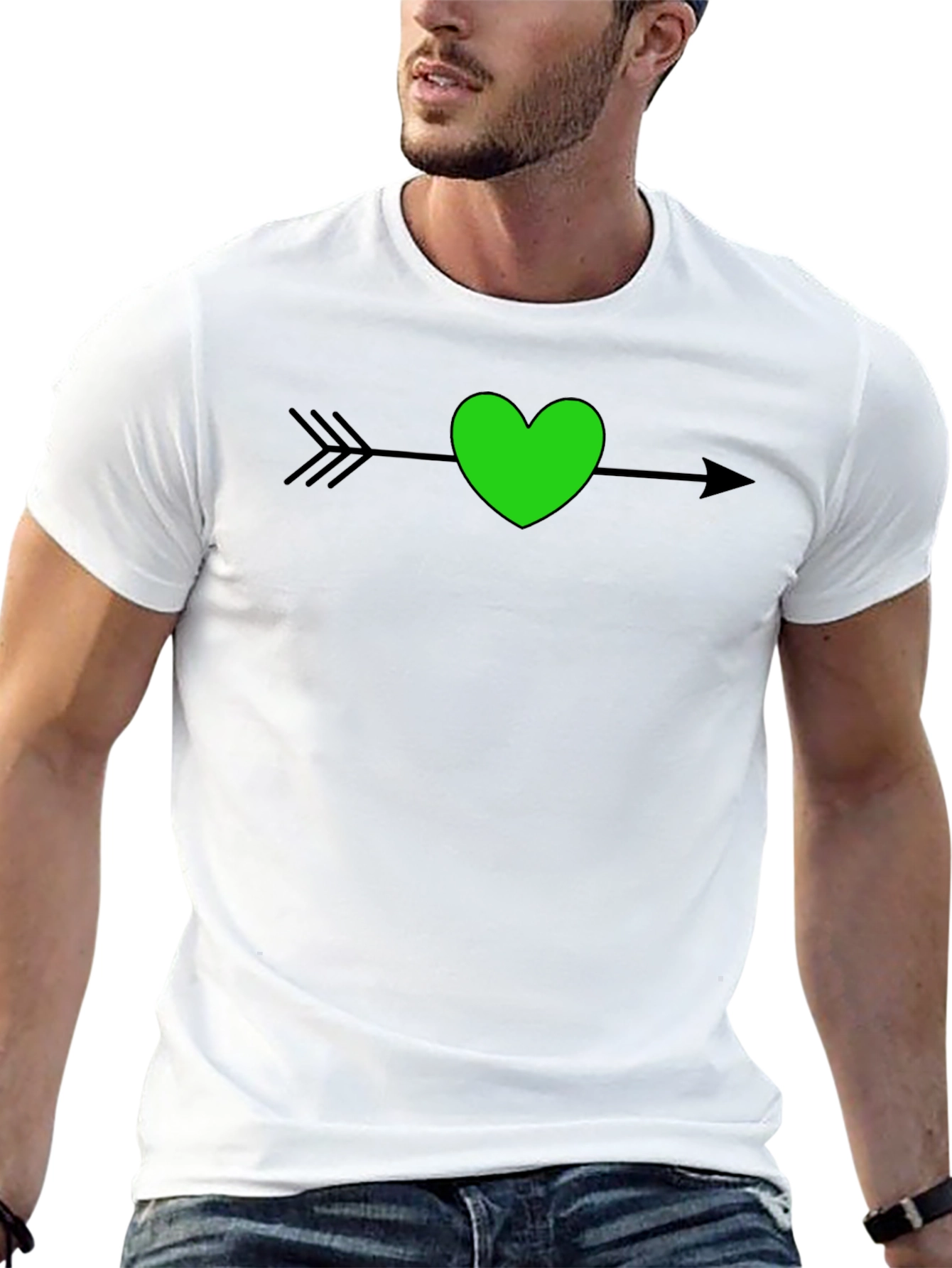 Heart Arrow T-Shirt - Stylish Graphic Tee