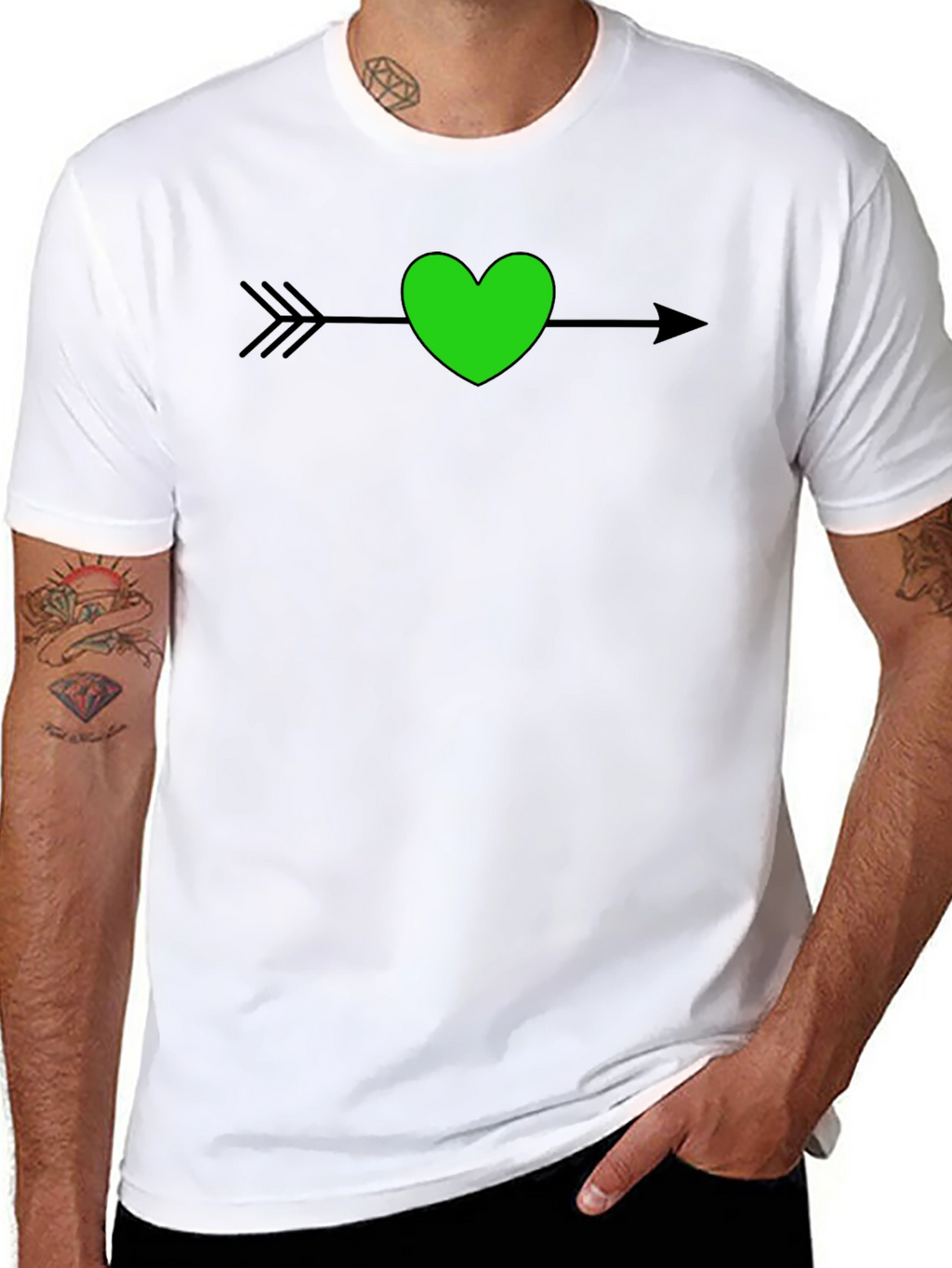 Heart Arrow T-Shirt - Stylish Graphic Tee