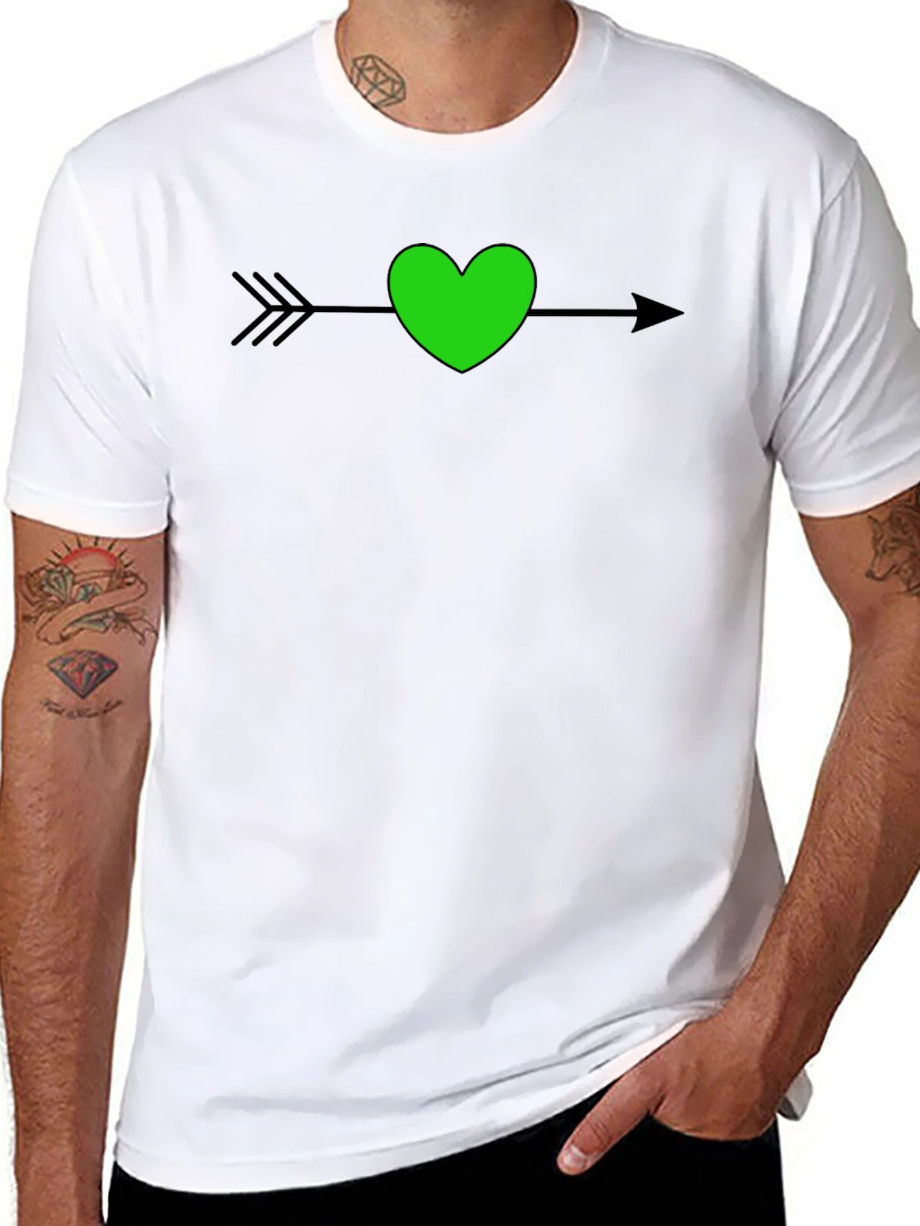 Heart Arrow T-Shirt - Stylish Graphic Tee