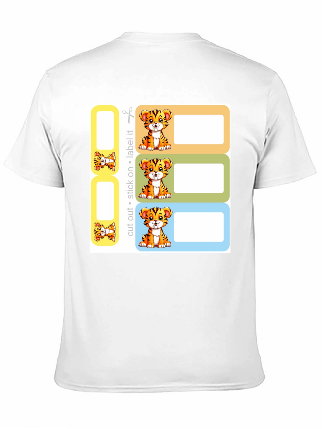 Tiger Labels - Cut Stick Label!  Kids Classroom