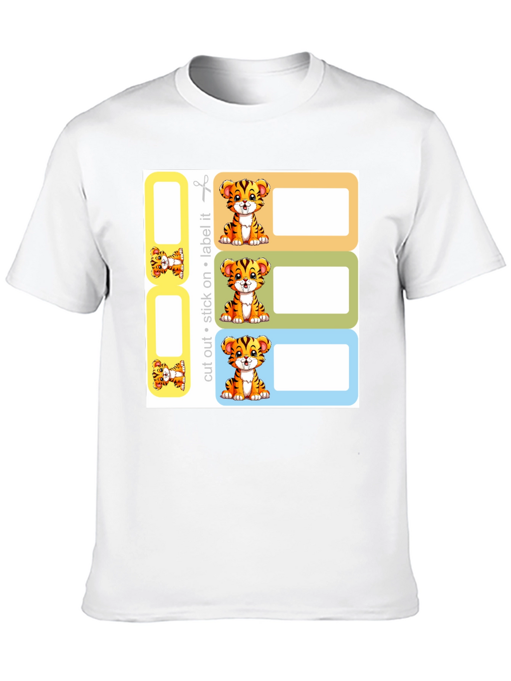 Tiger Labels - Cut Stick Label!  Kids Classroom