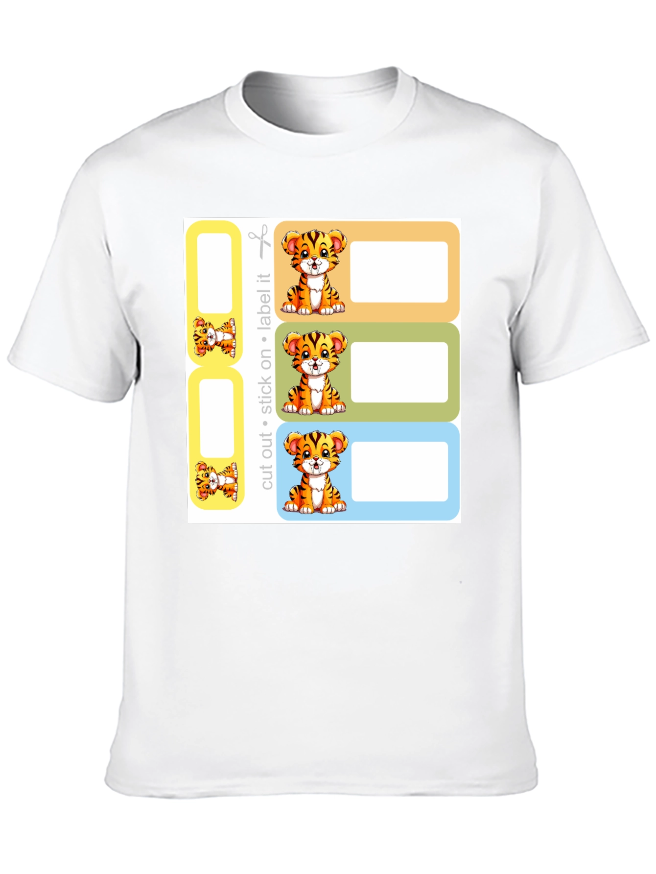 Tiger Labels - Cut Stick Label!  Kids Classroom