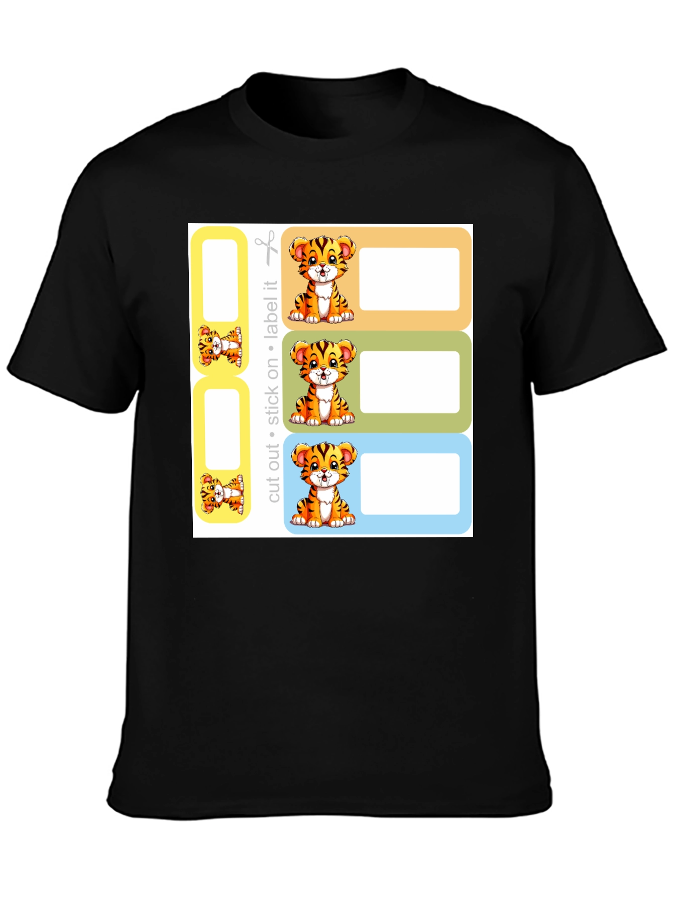 Tiger Labels - Cut Stick Label!  Kids Classroom