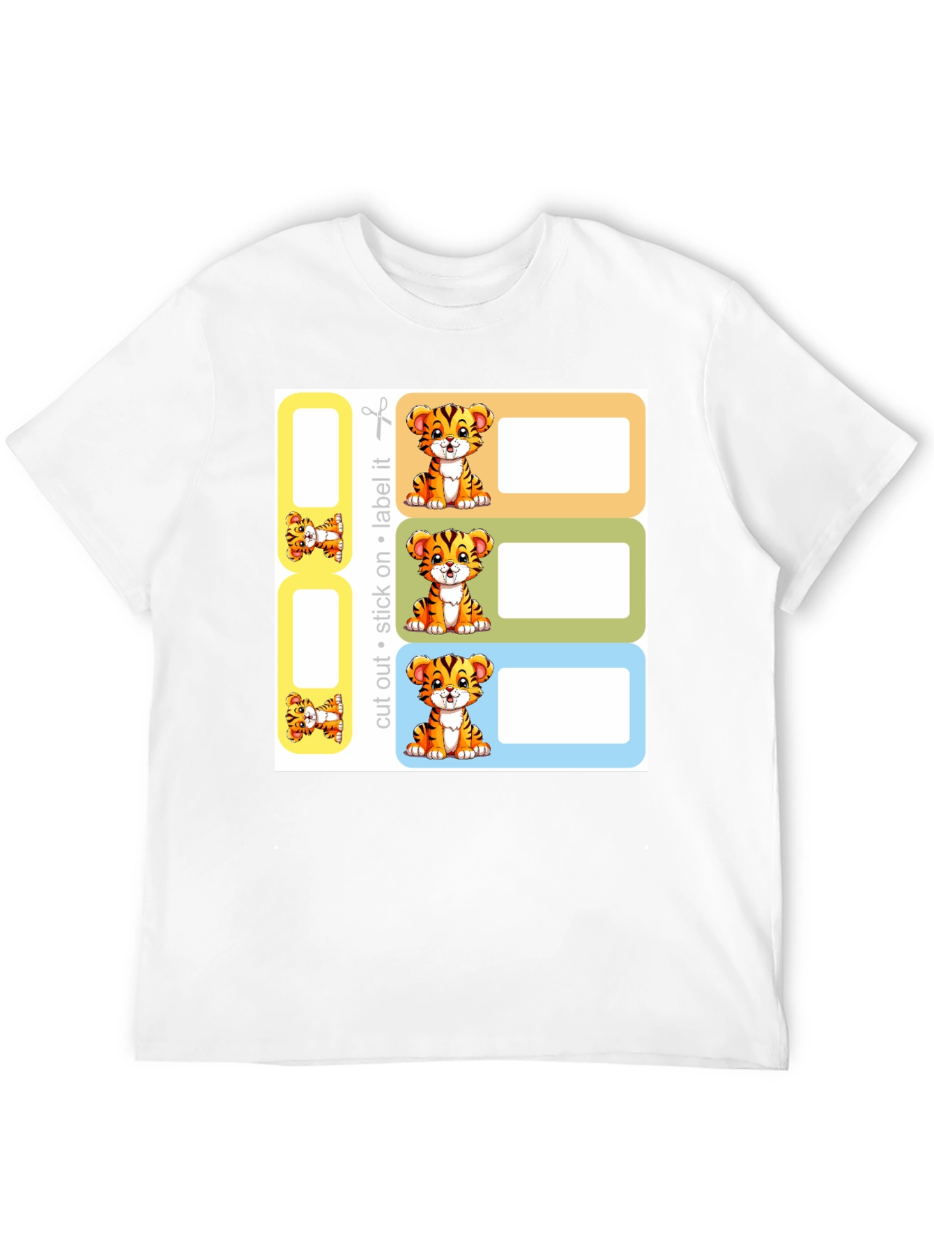 Tiger Labels - Cut Stick Label!  Kids Classroom