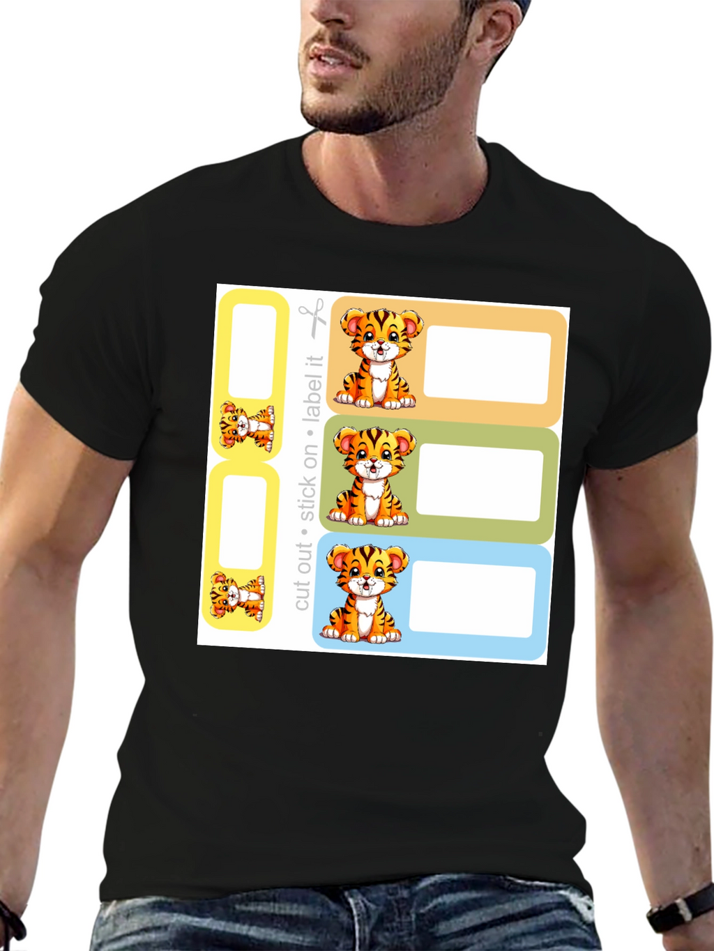 Tiger Labels - Cut Stick Label!  Kids Classroom