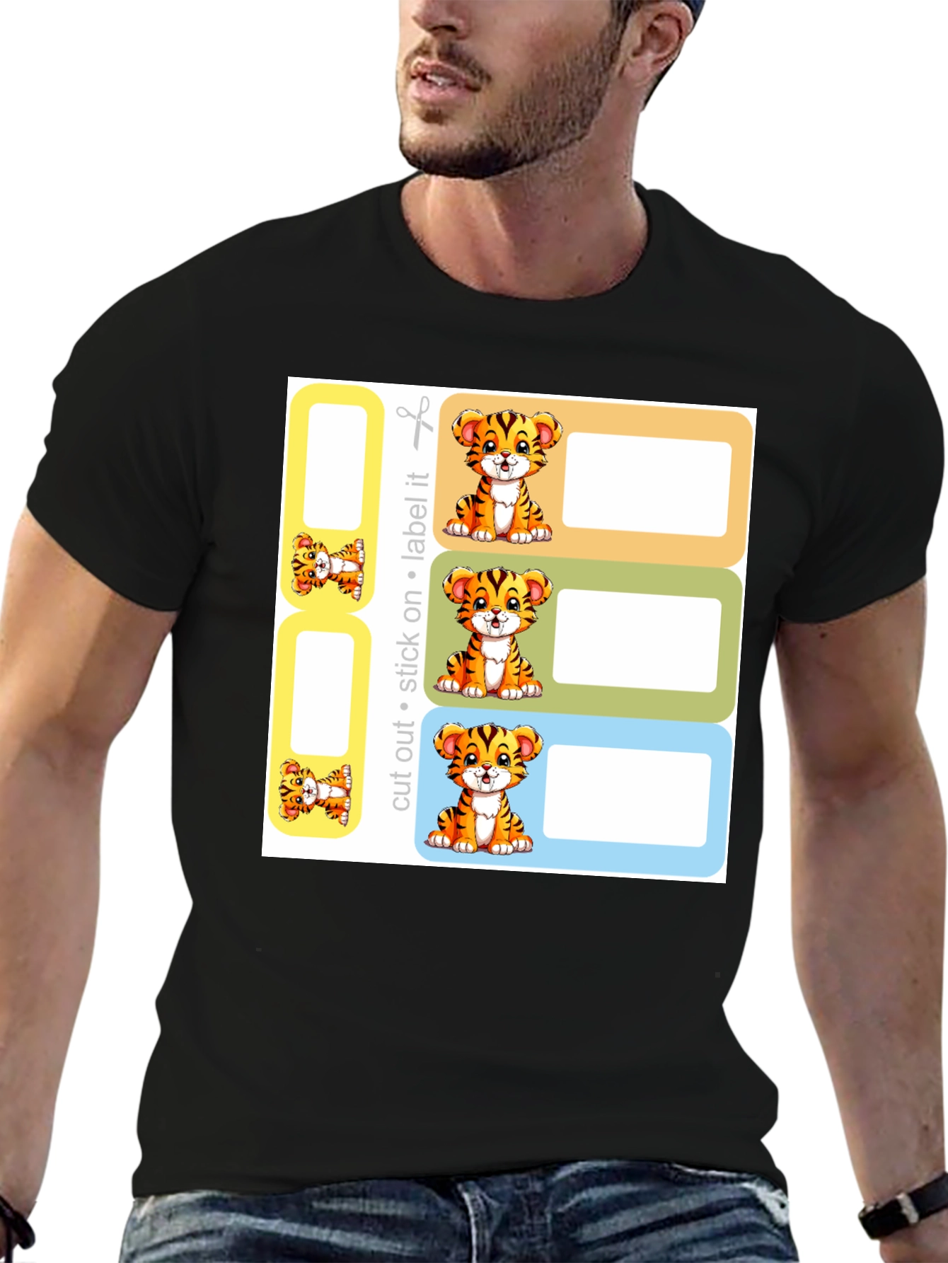 Tiger Labels - Cut Stick Label!  Kids Classroom