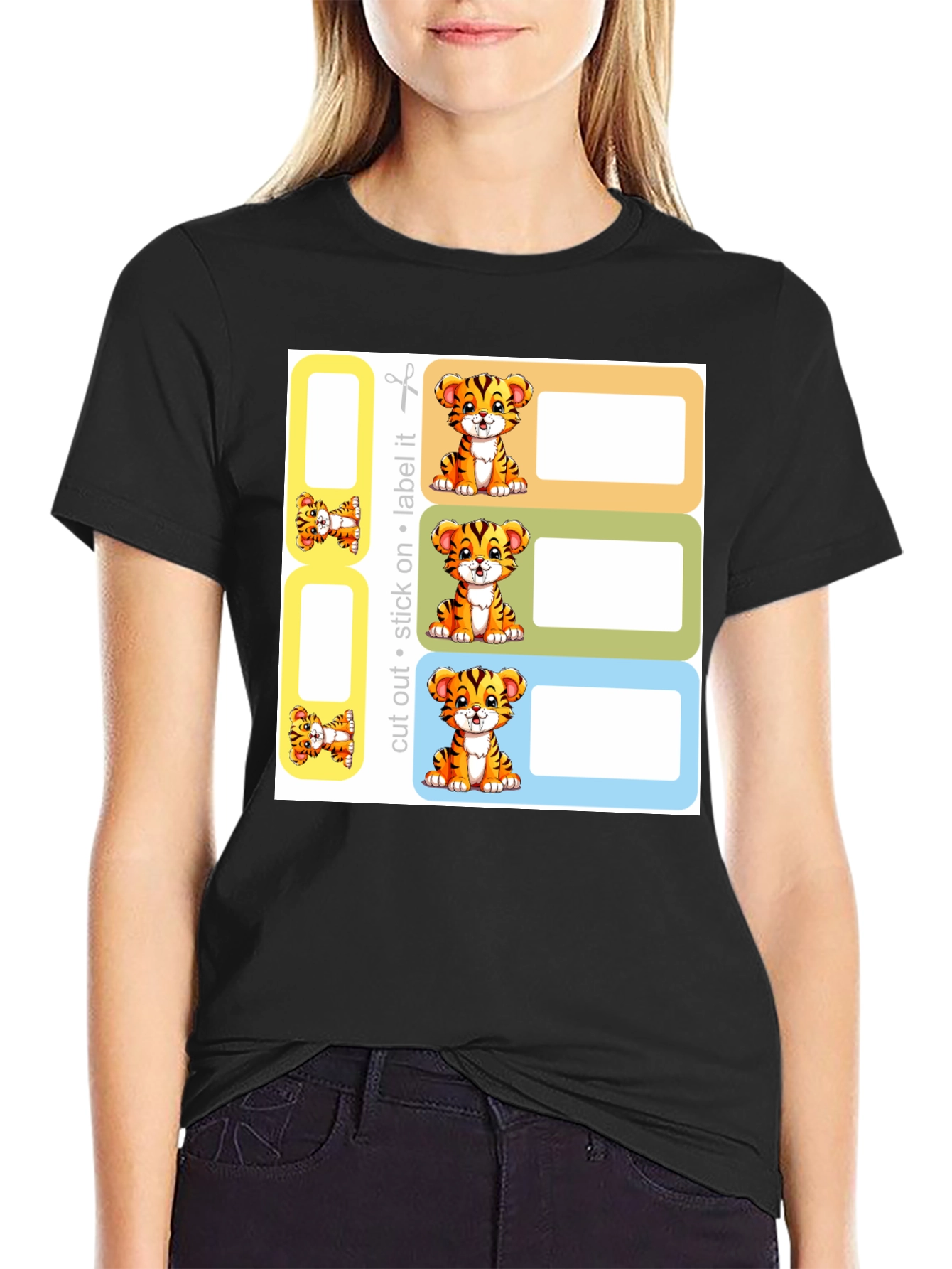 Tiger Labels - Cut Stick Label!  Kids Classroom
