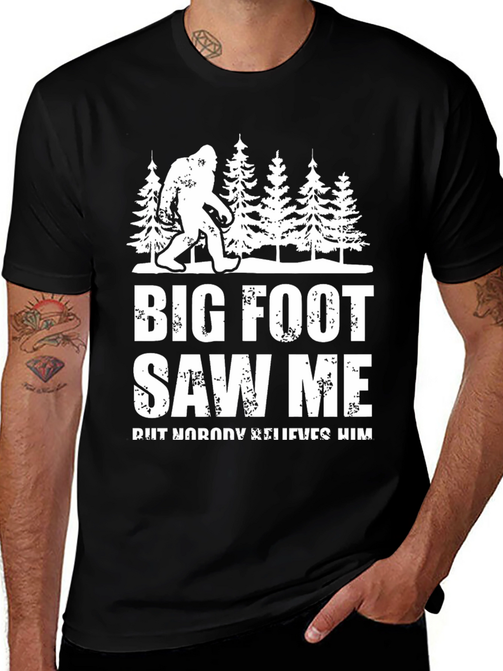 Bigfoot Saw Me T-Shirt - Funny Sasquatch Tee