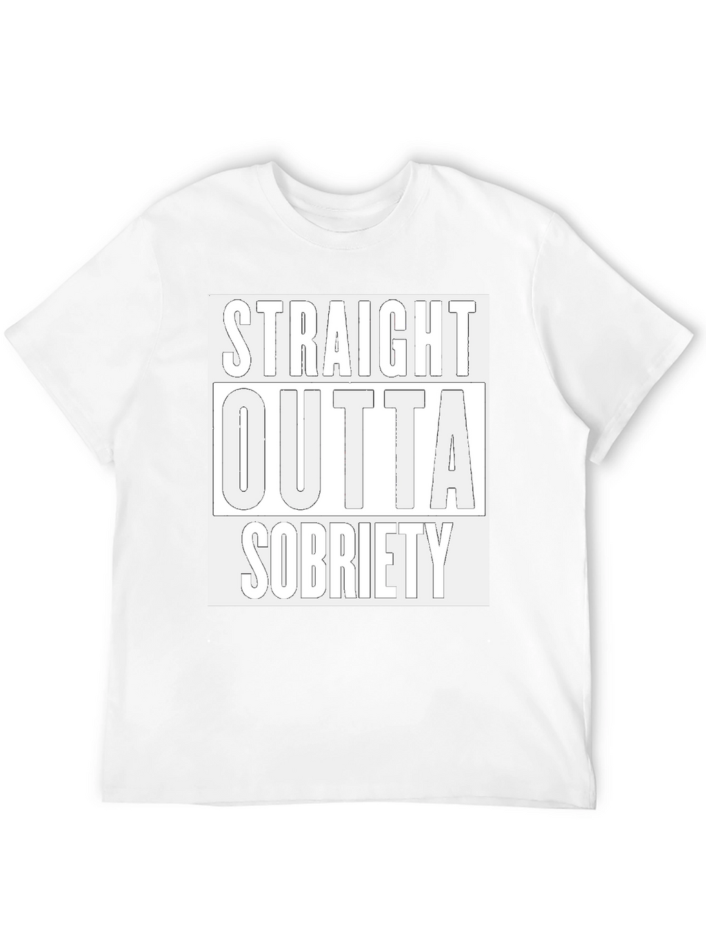 Straight Outta Sobriety Black T-Shirt