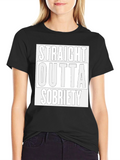 Straight Outta Sobriety Black T-Shirt