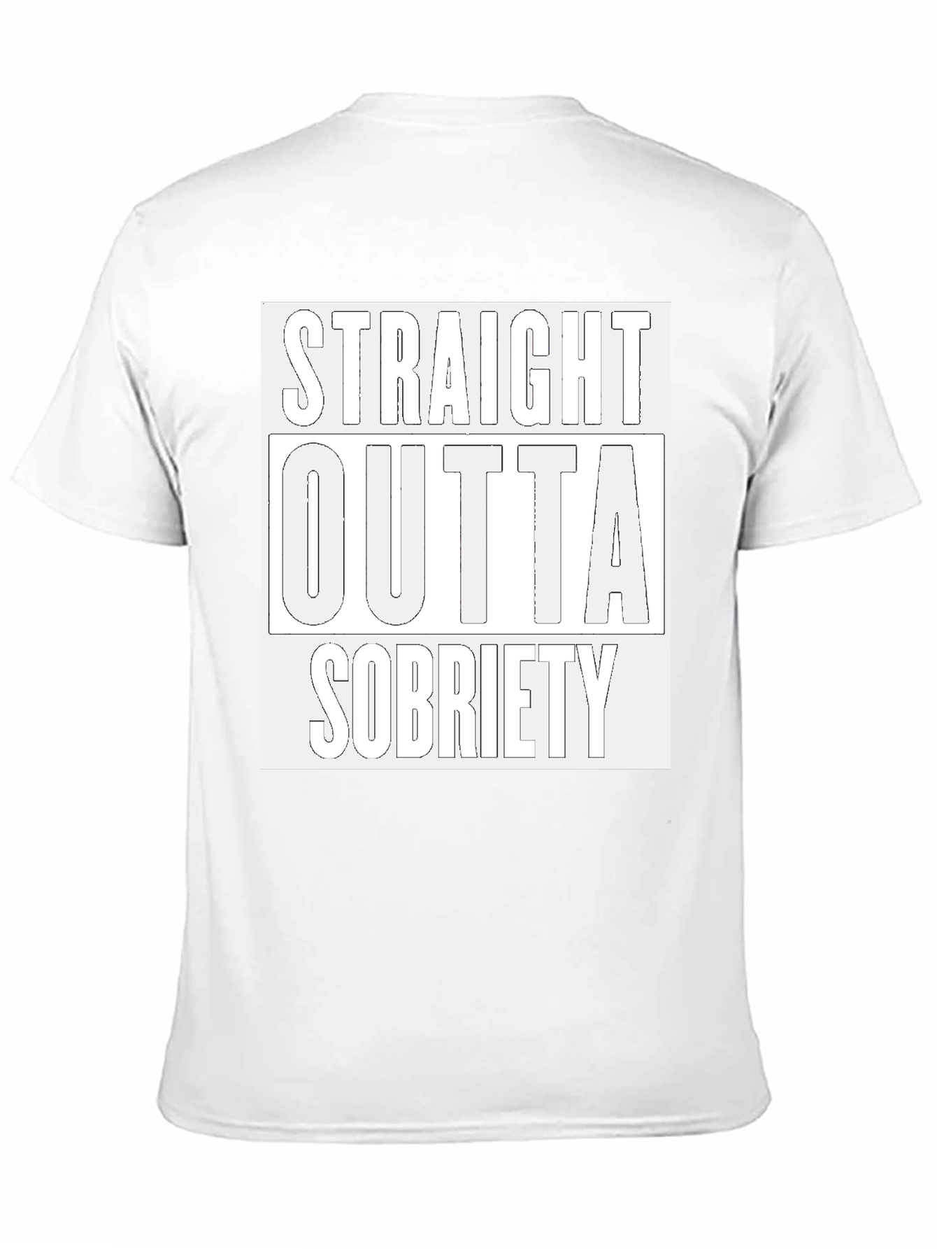 Straight Outta Sobriety Black T-Shirt