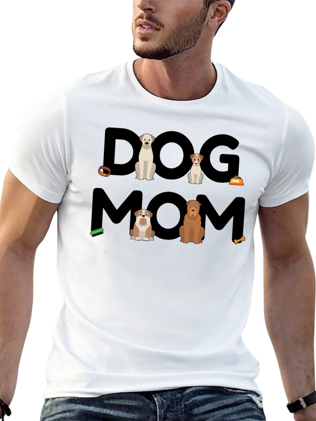 Dog Mom T-Shirt Cute Dog Lover Tee