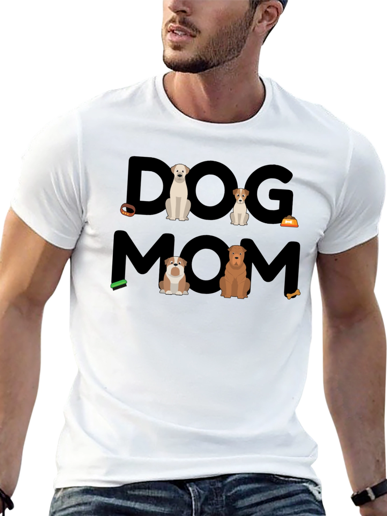 Dog Mom T-Shirt Cute Dog Lover Tee