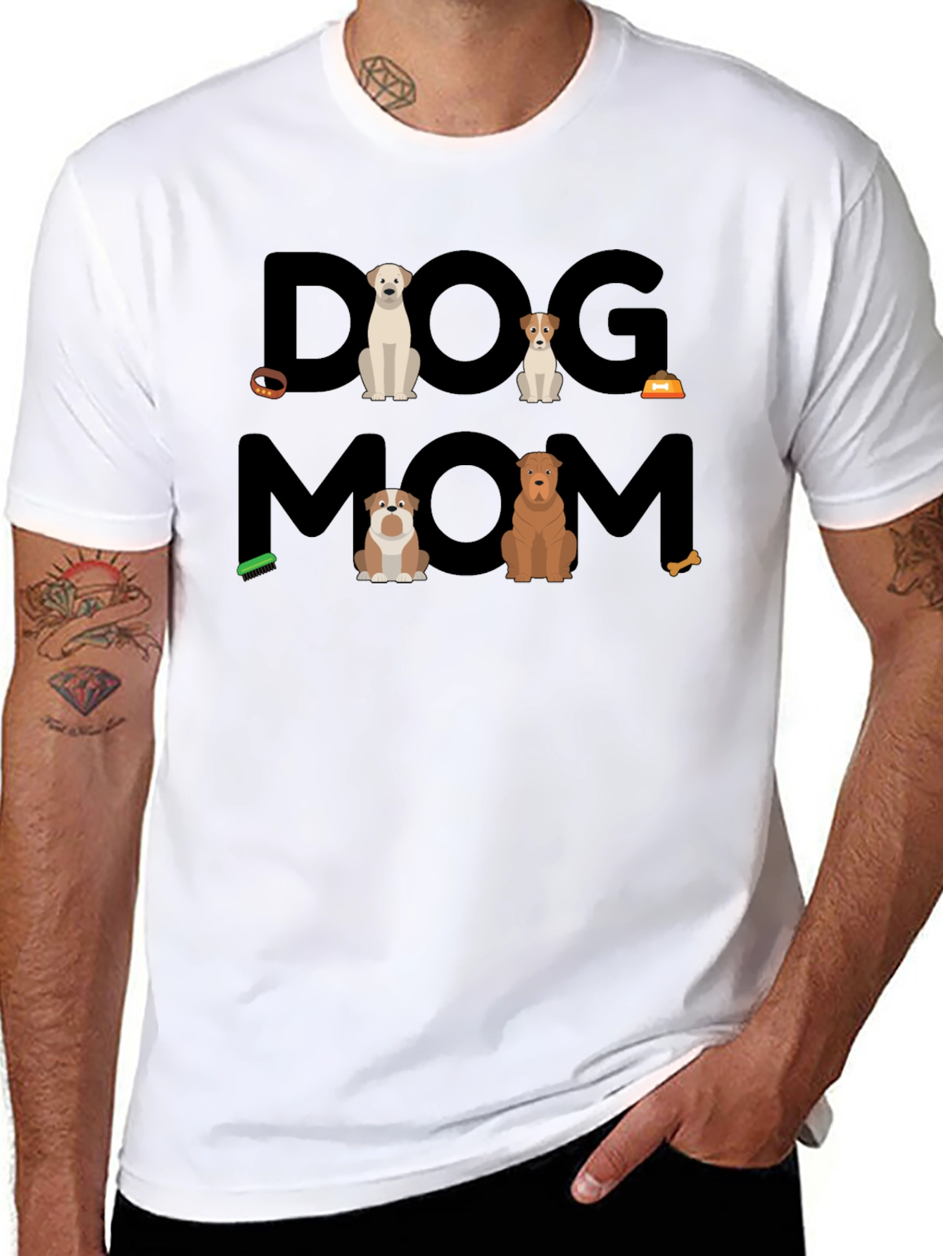 Dog Mom T-Shirt Cute Dog Lover Tee