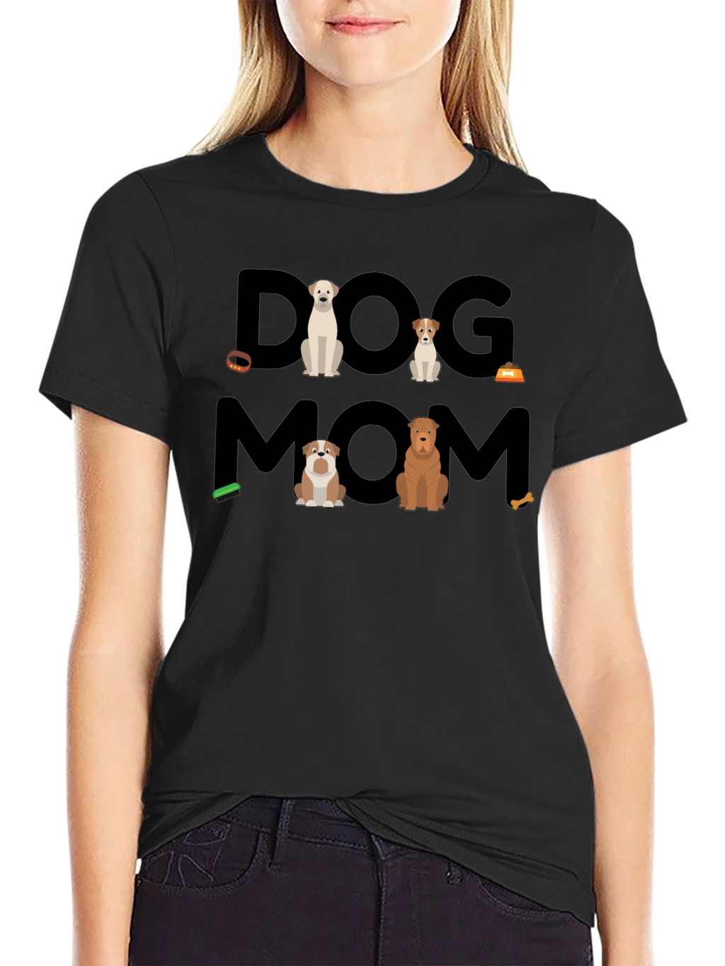 Dog Mom T-Shirt Cute Dog Lover Tee