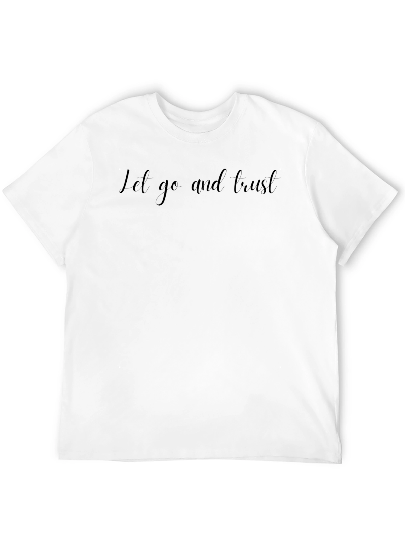 Let Go and Trust Black Graphic T-Shirt