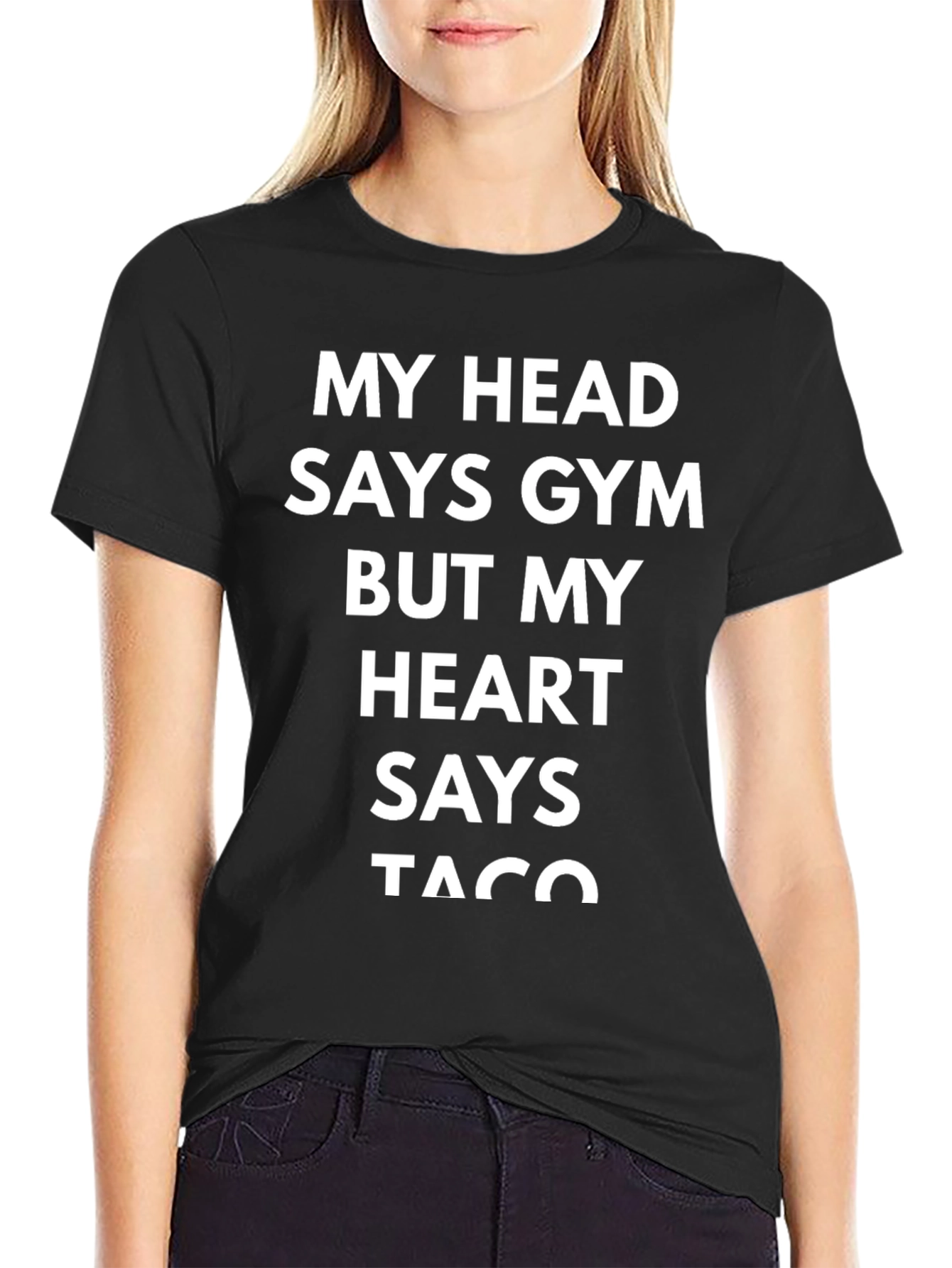 Gym Taco Black T-Shirt: Funny Workout Apparel