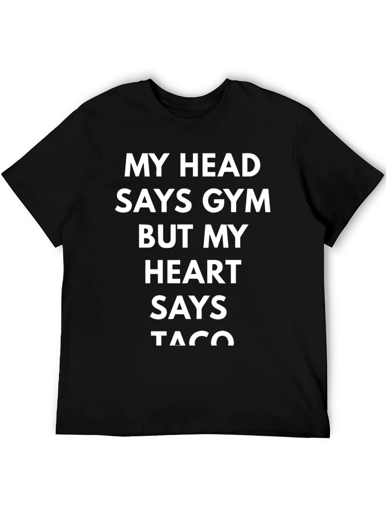 Gym Taco Black T-Shirt: Funny Workout Apparel