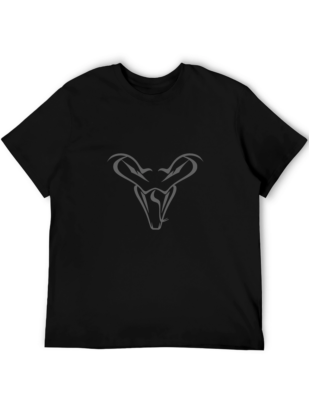 Mens Black T-Shirt with Snake Design