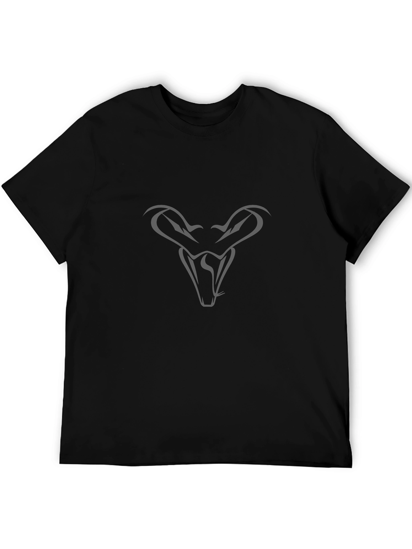 Mens Black T-Shirt with Snake Design
