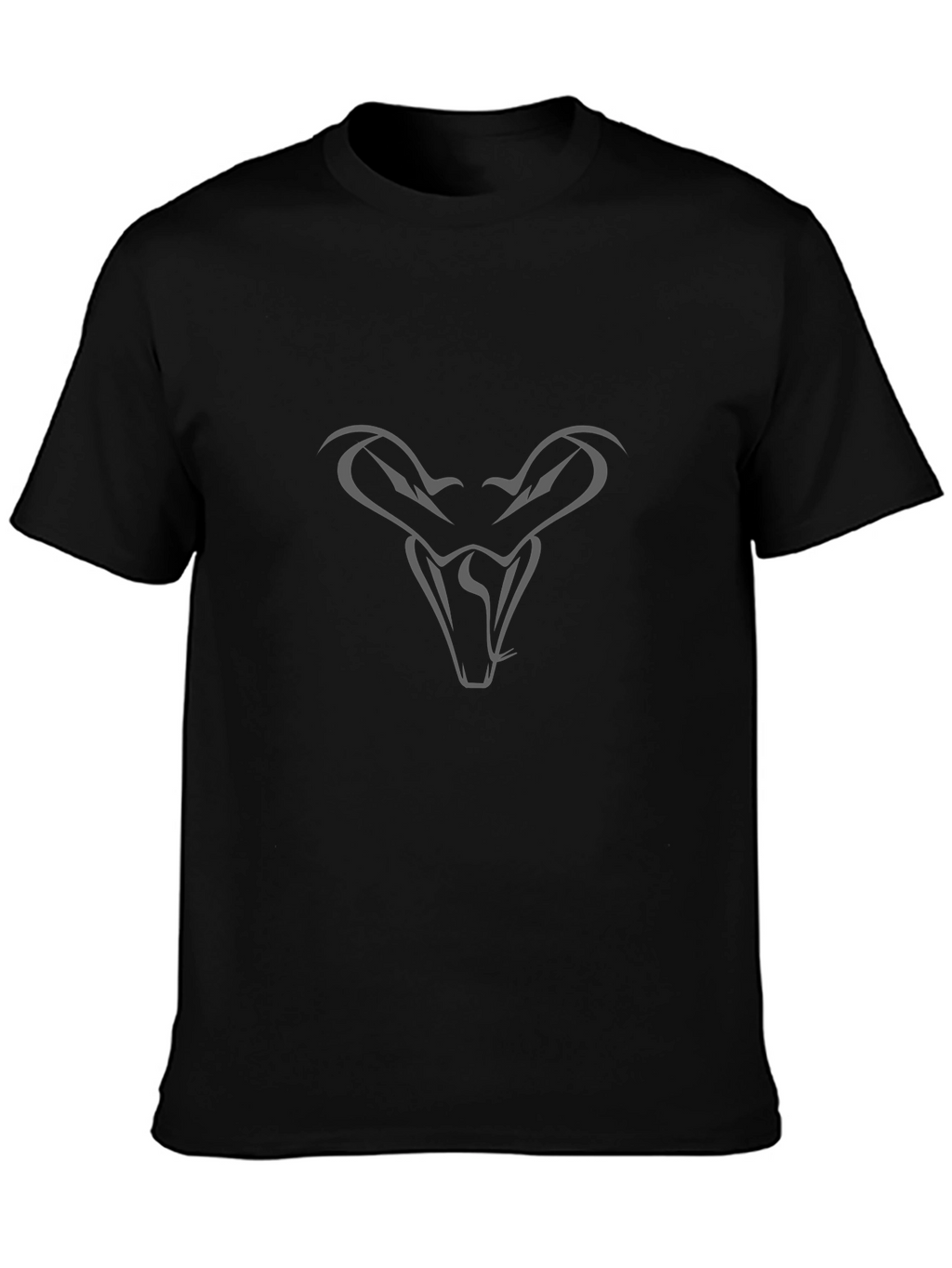 Mens Black T-Shirt with Snake Design