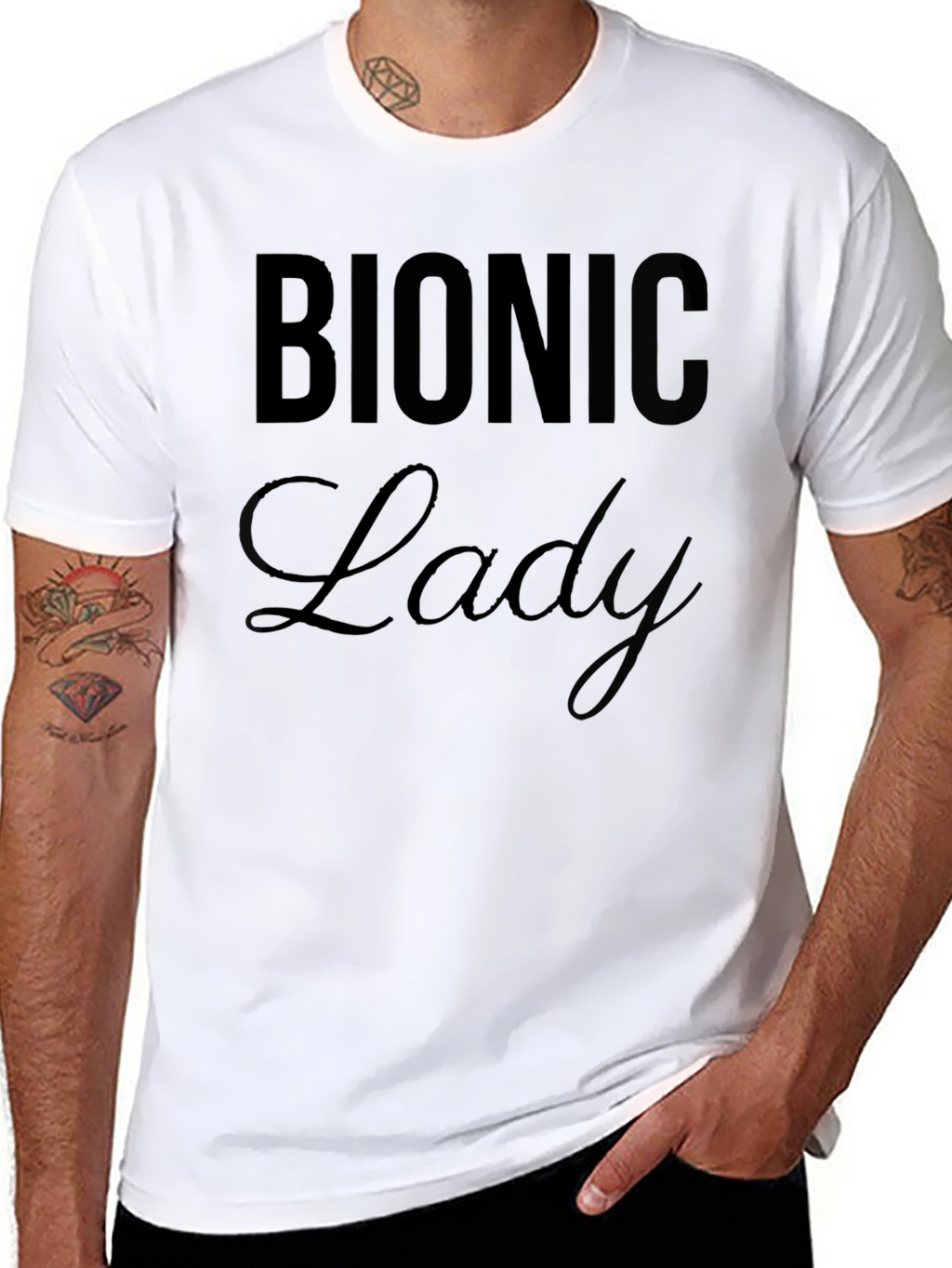Bionic Lady Black T-Shirt