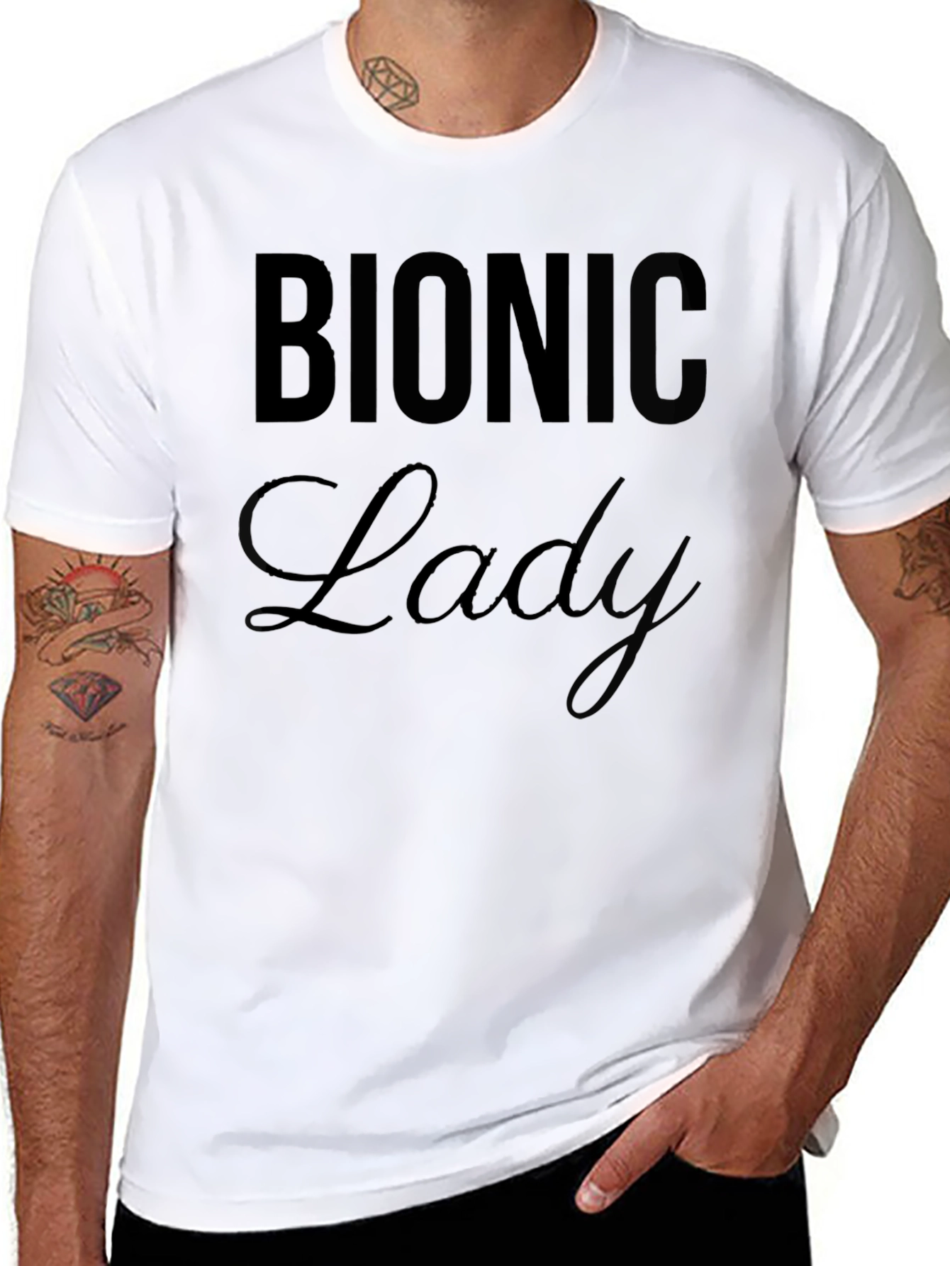 Bionic Lady Black T-Shirt
