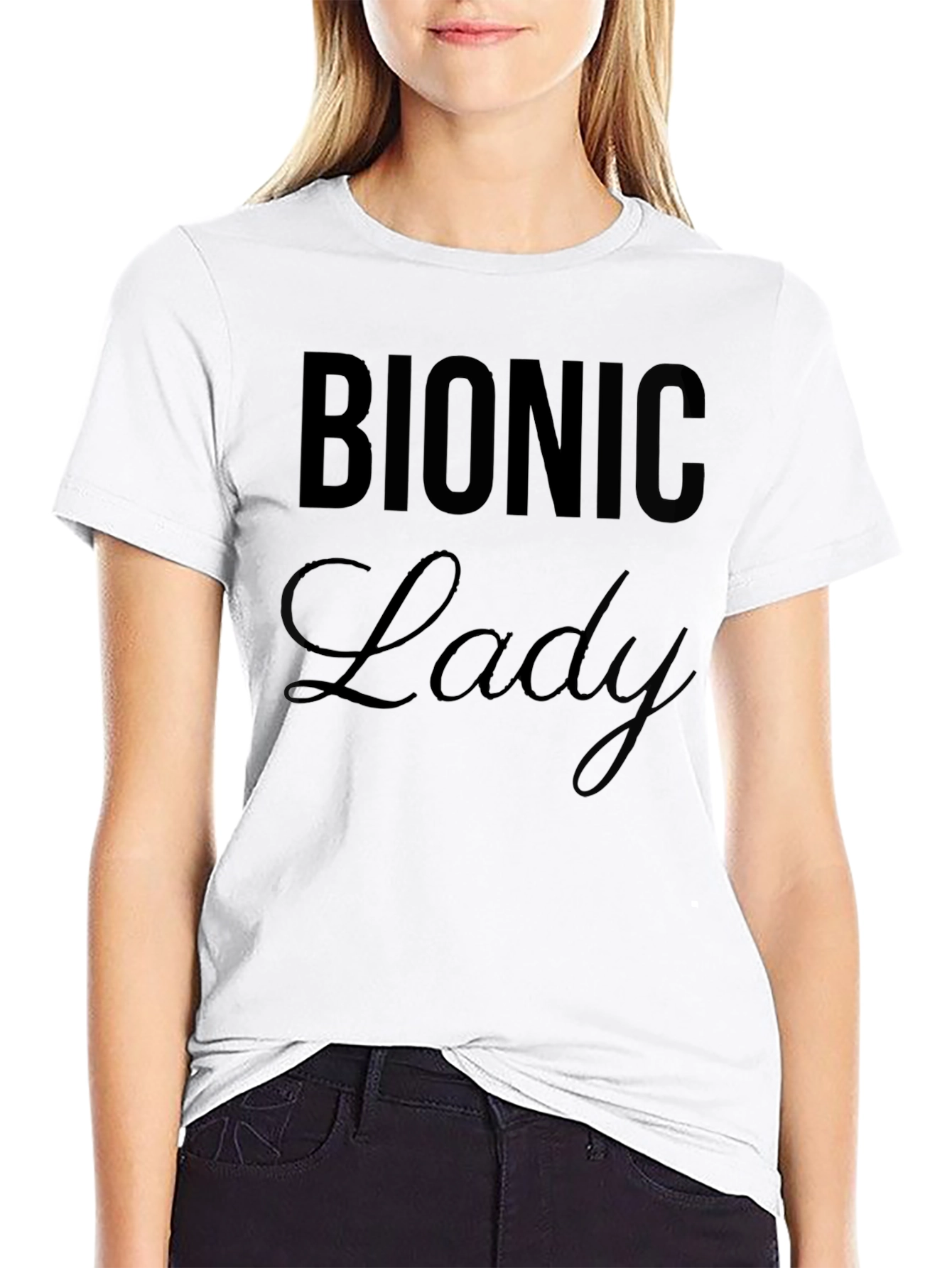 Bionic Lady Black T-Shirt