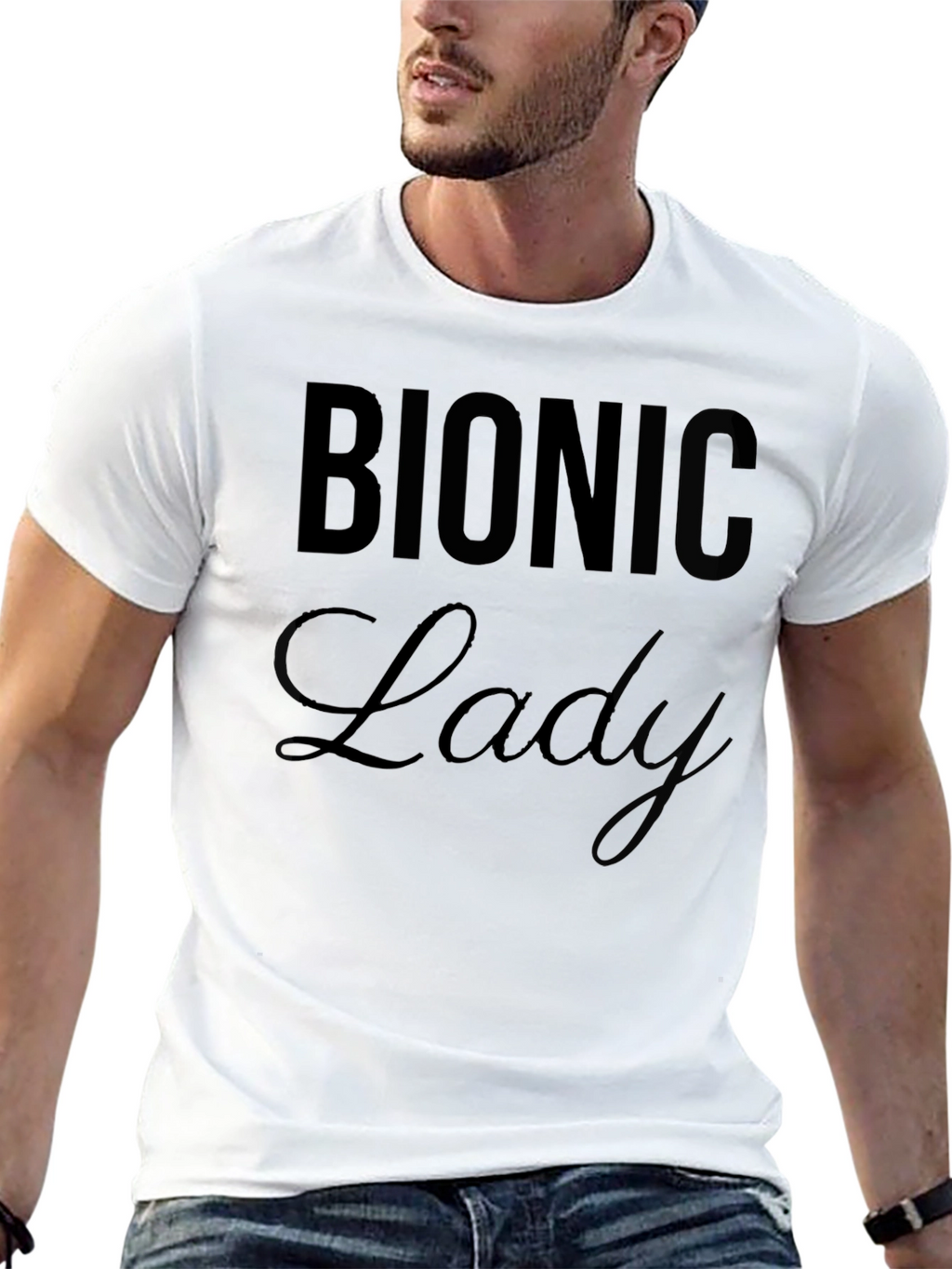 Bionic Lady Black T-Shirt