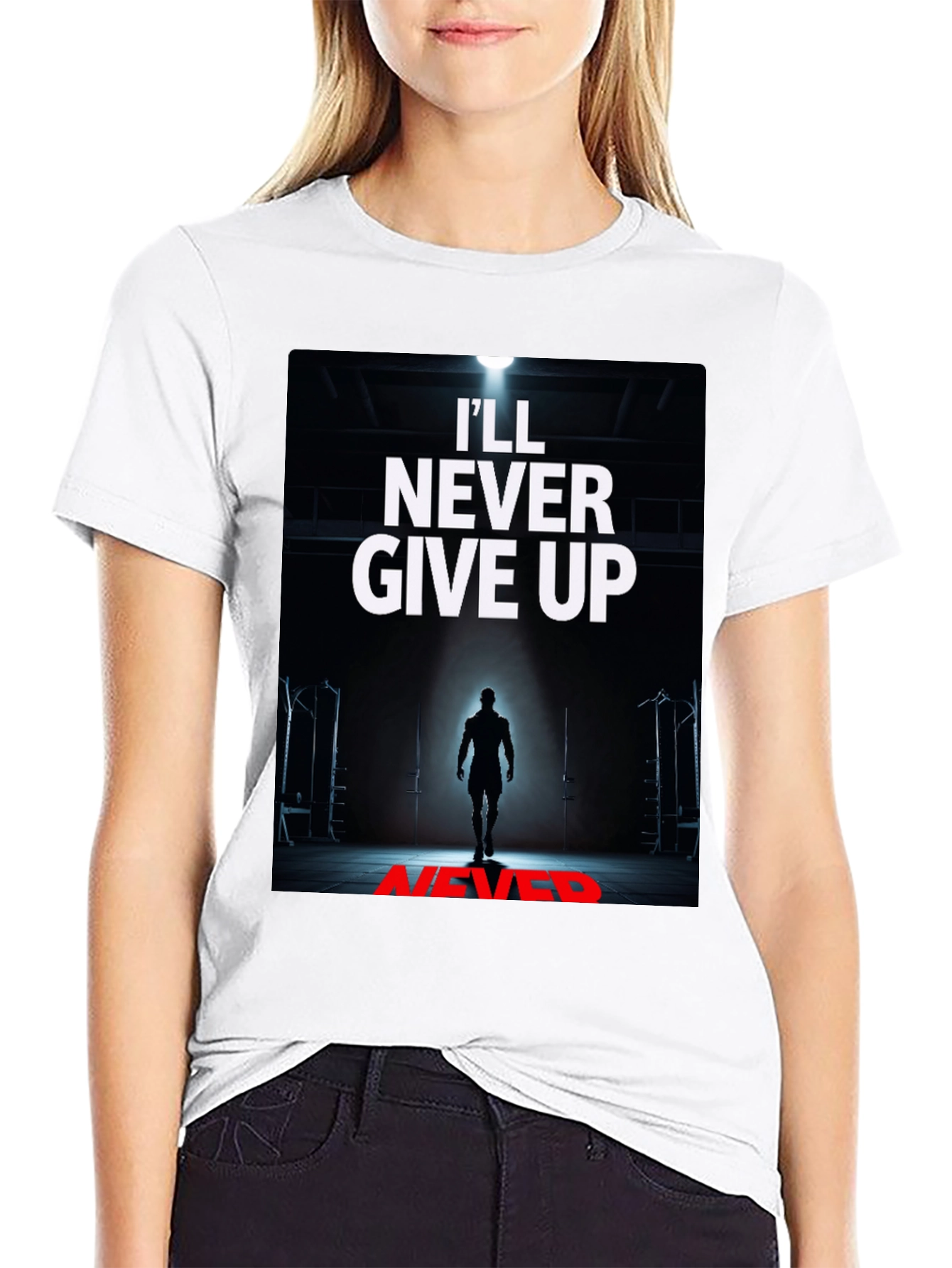 Never Give Up Graphic Tee - Motivation Shirt