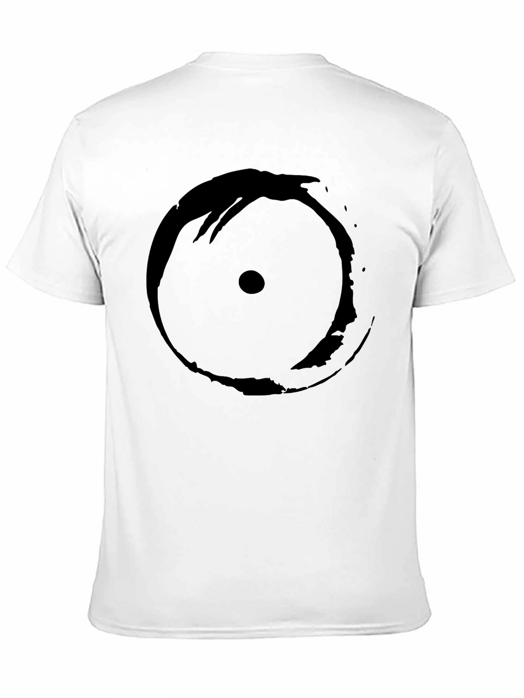 Mens Black T-Shirt with Abstract Circle Design