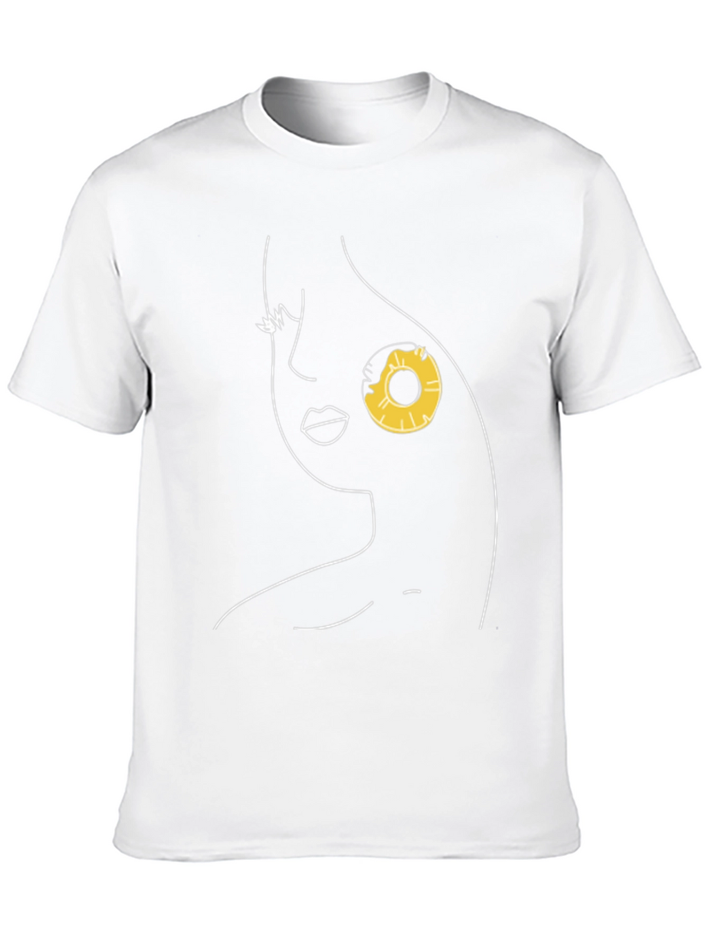 Minimalist Woman Pineapple Graphic Tee