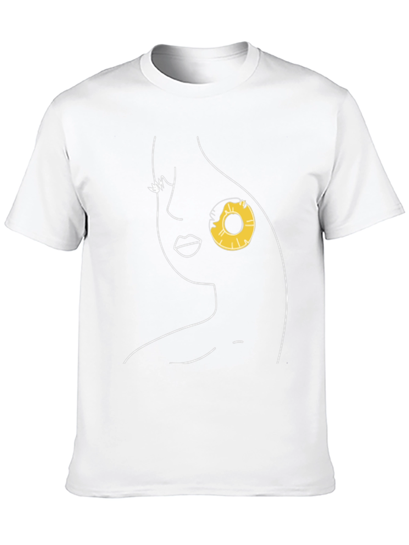 Minimalist Woman Pineapple Graphic Tee