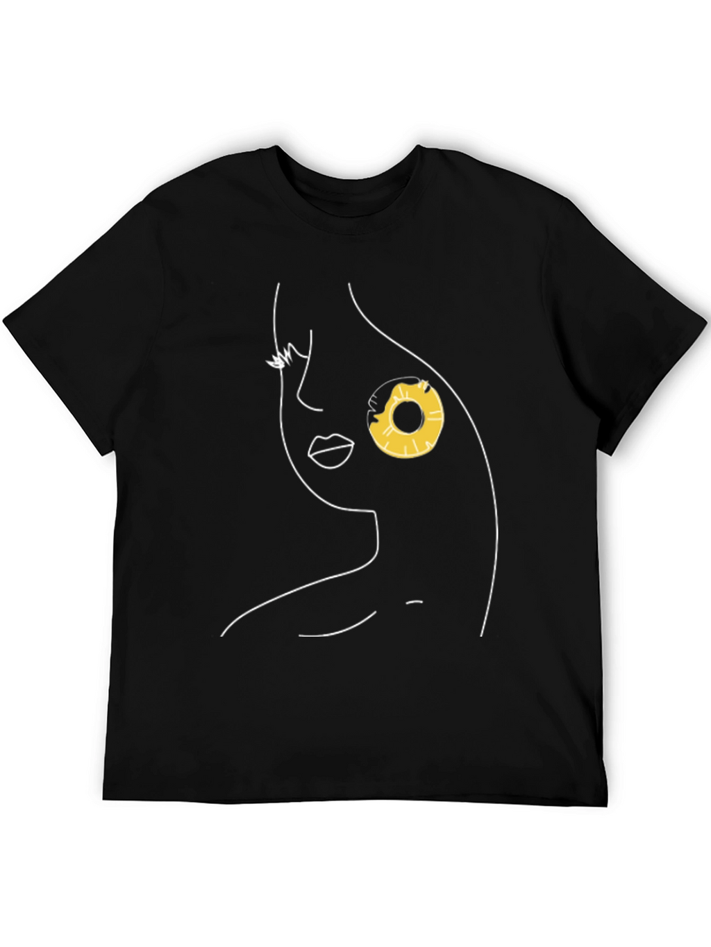 Minimalist Woman Pineapple Graphic Tee