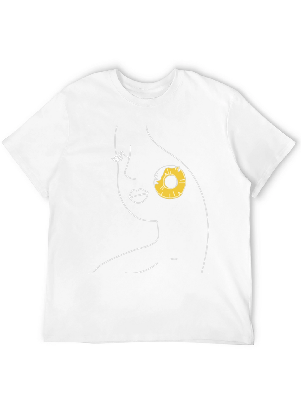 Minimalist Woman Pineapple Graphic Tee