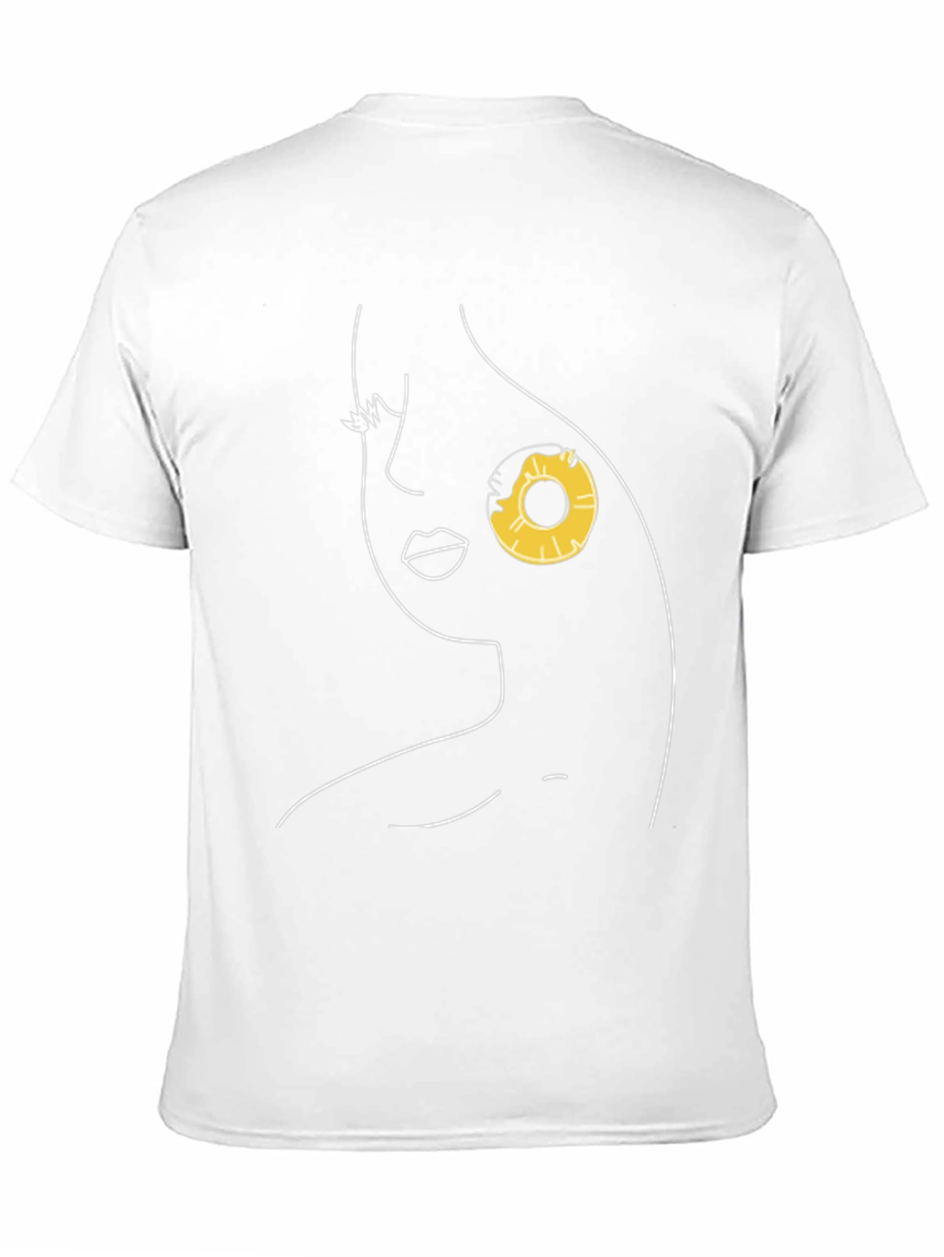Minimalist Woman Pineapple Graphic Tee