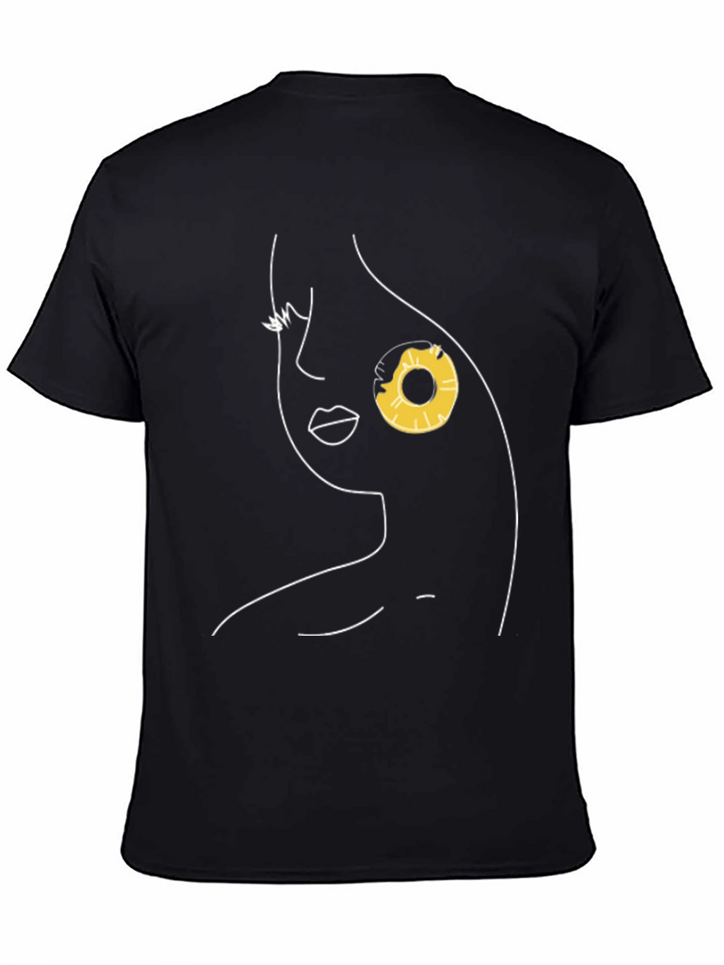 Minimalist Woman Pineapple Graphic Tee