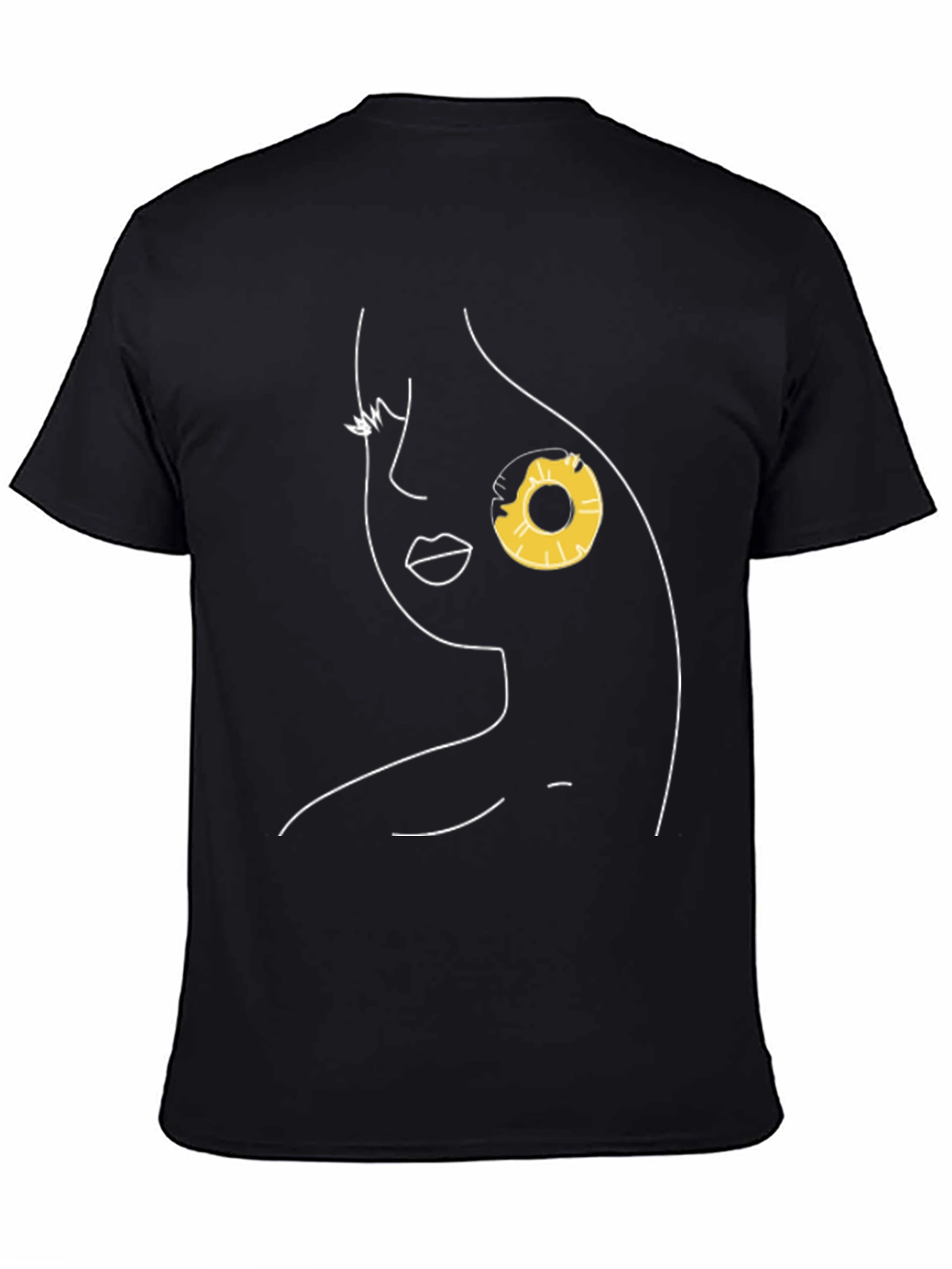 Minimalist Woman Pineapple Graphic Tee