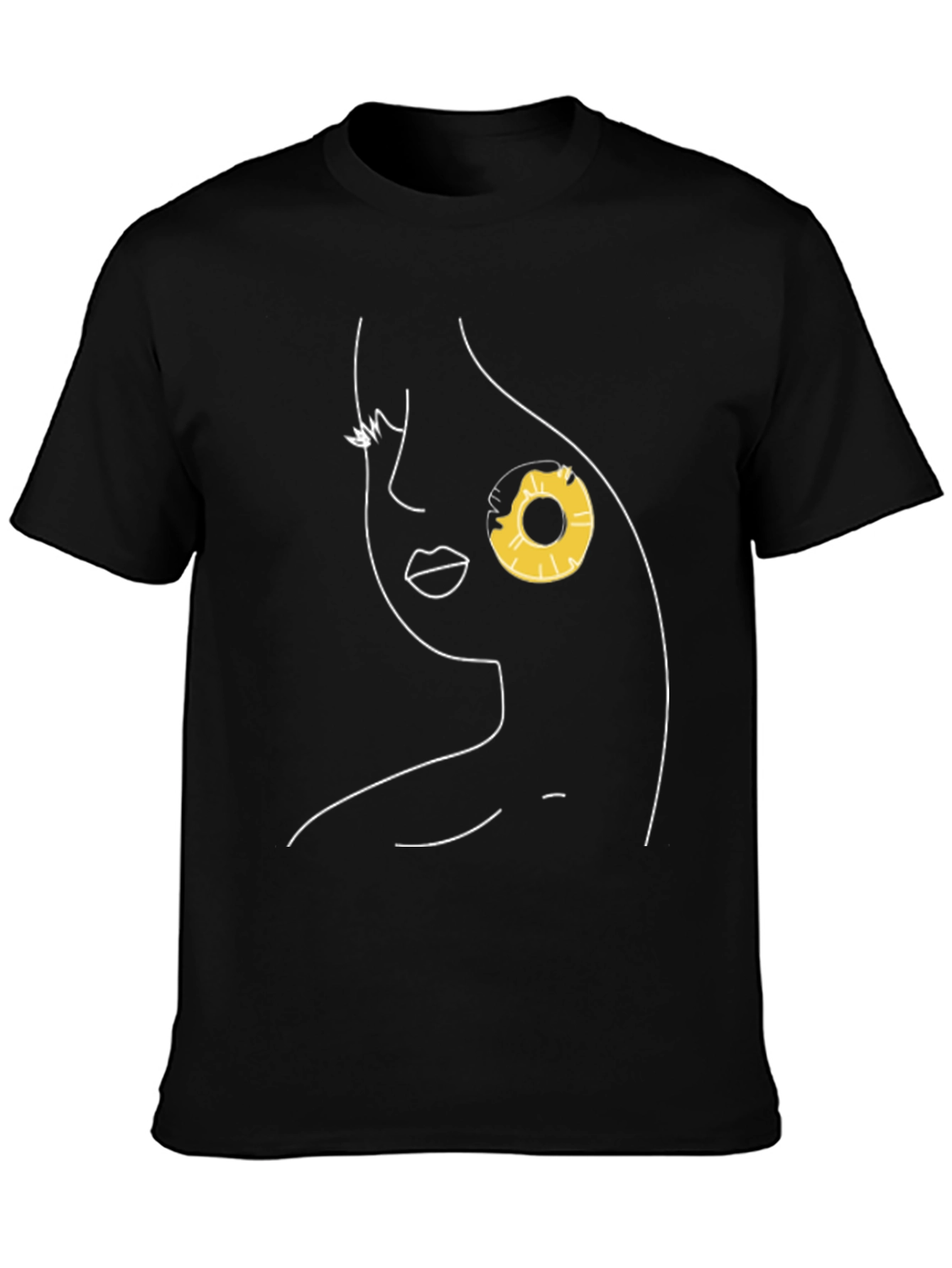 Minimalist Woman Pineapple Graphic Tee