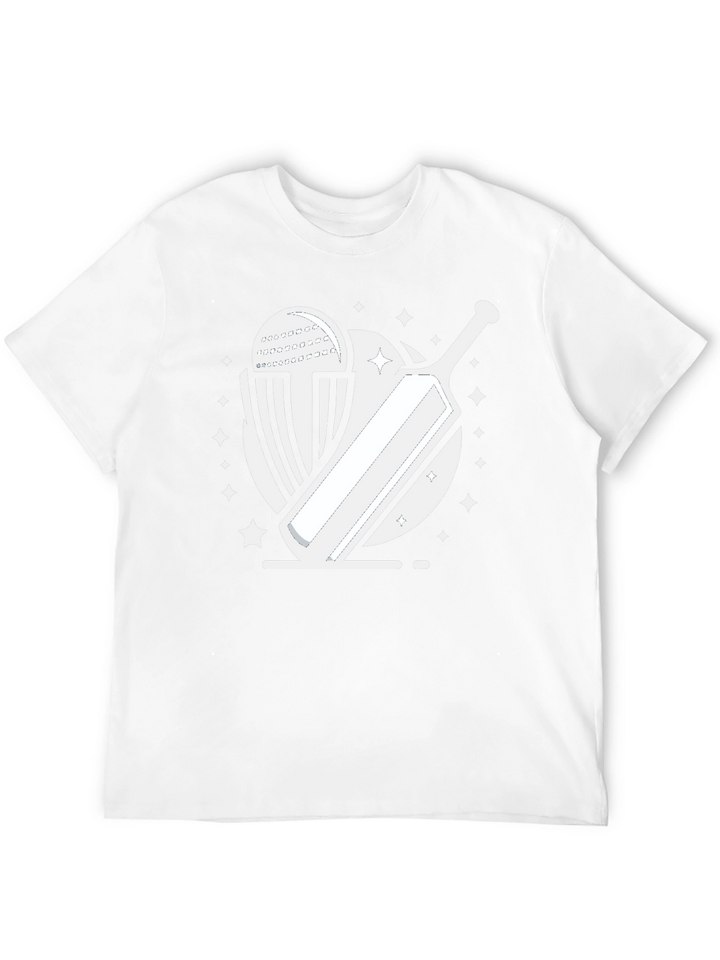 Cricket Bat & Ball Graphic Tee