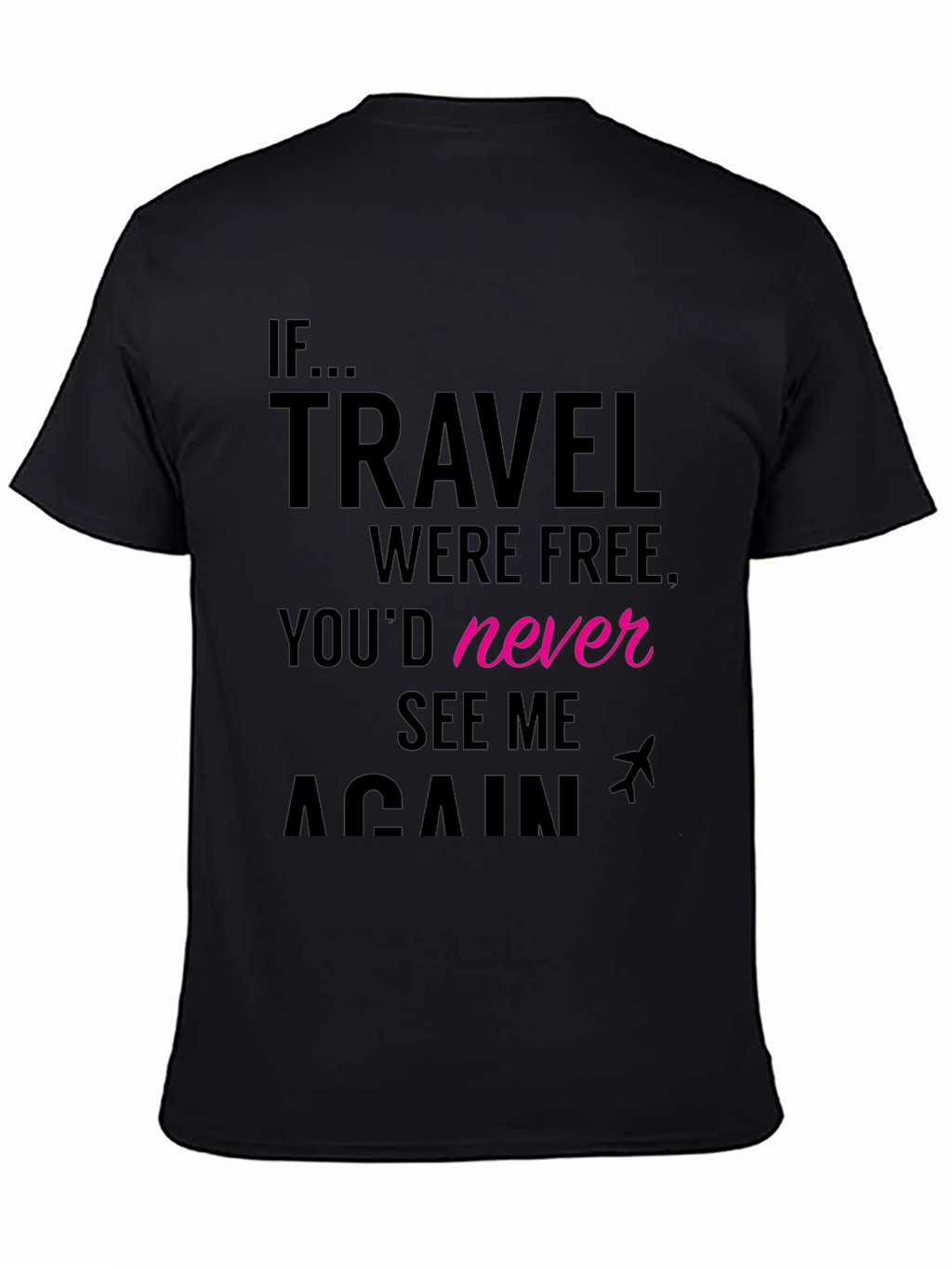 Travel Free Mens Graphic Tee - Black