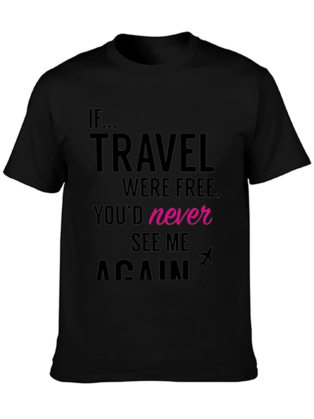 Travel Free Mens Graphic Tee - Black