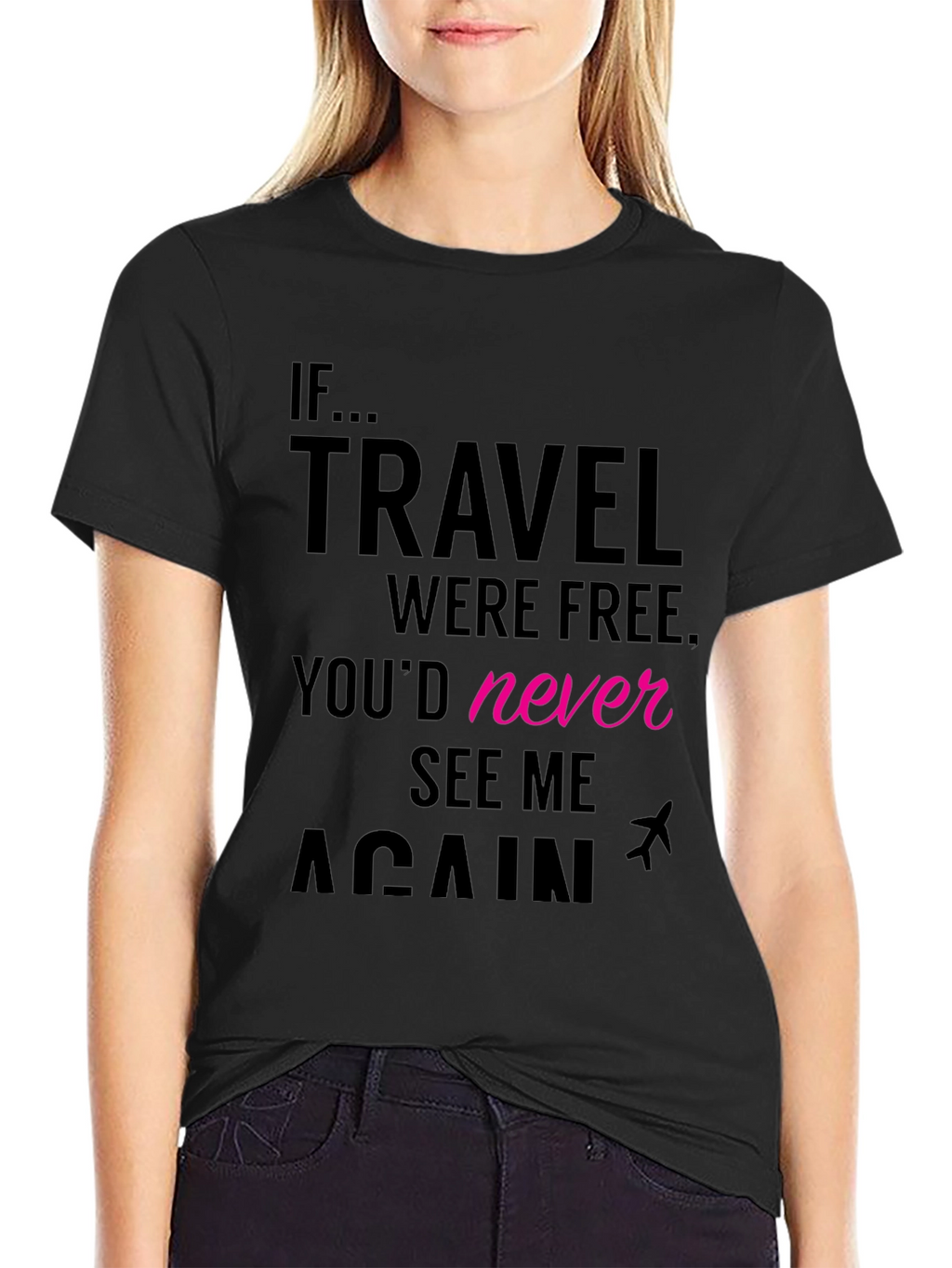 Travel Free Mens Graphic Tee - Black