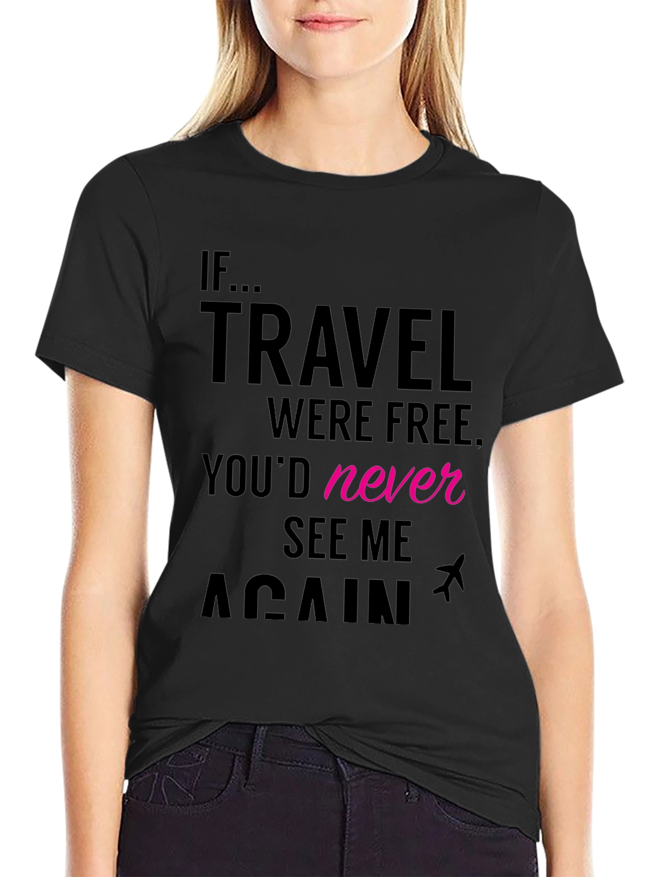Travel Free Mens Graphic Tee - Black